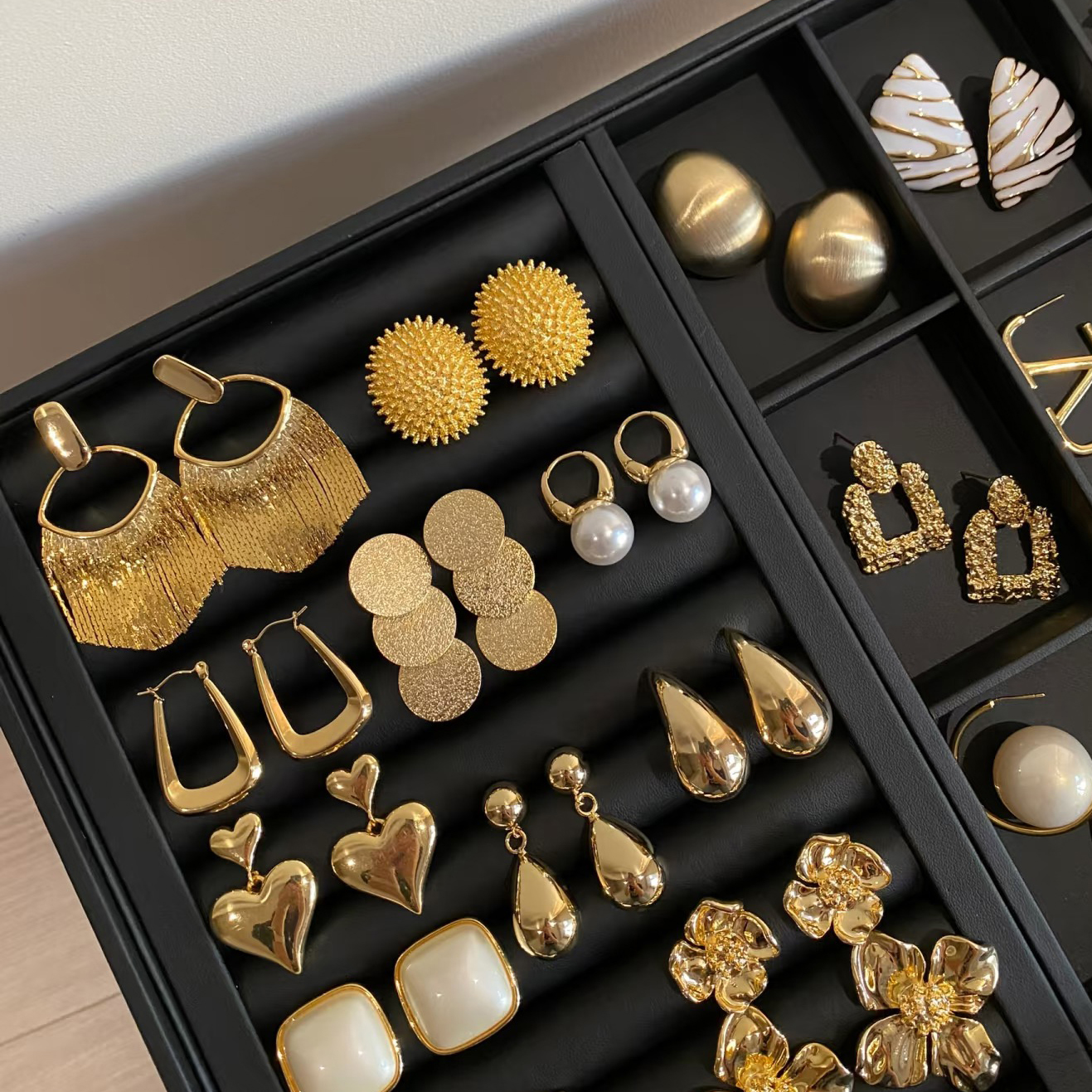 铜合金耳饰 【800+一号一款轻奢】时尚百搭气质简约设计感耳饰品女