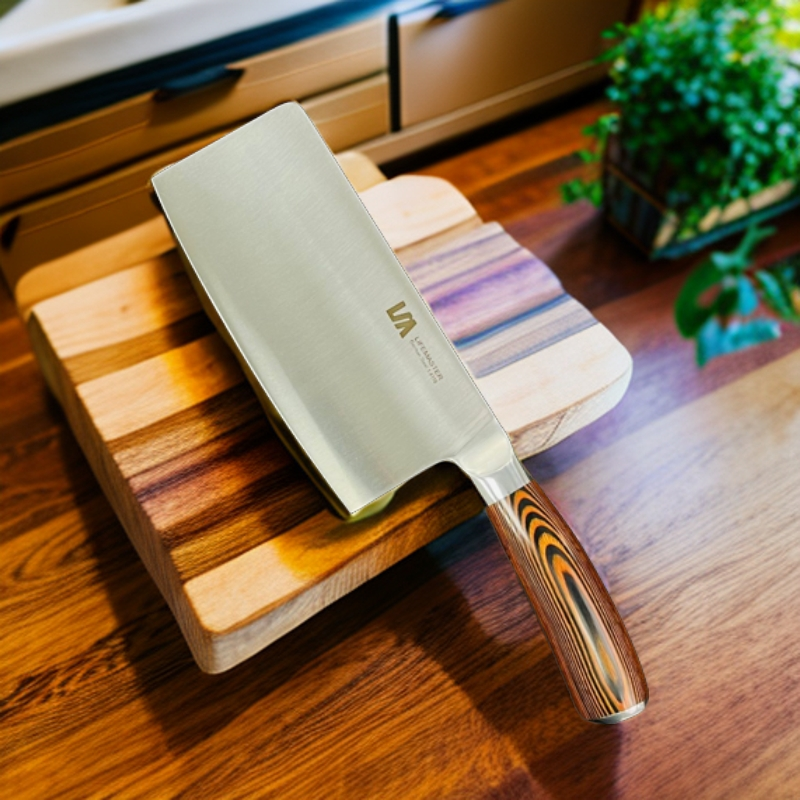 朗马彩木切片刀德国钢中式厨用锋利切片专用刀
