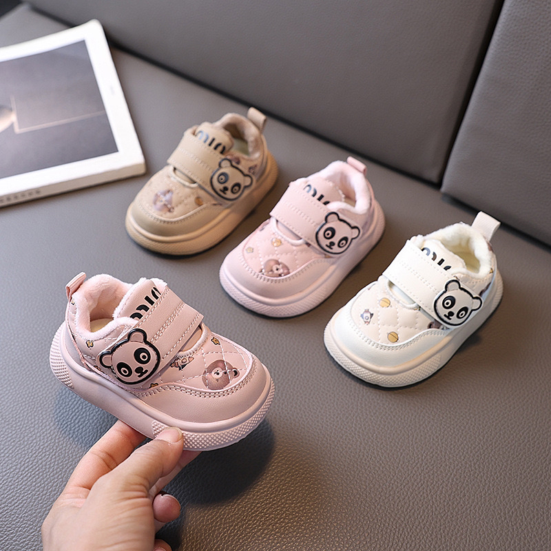 婴幼儿软底学步鞋冬季男女宝宝加绒保暖棉鞋薄绒小童二棉