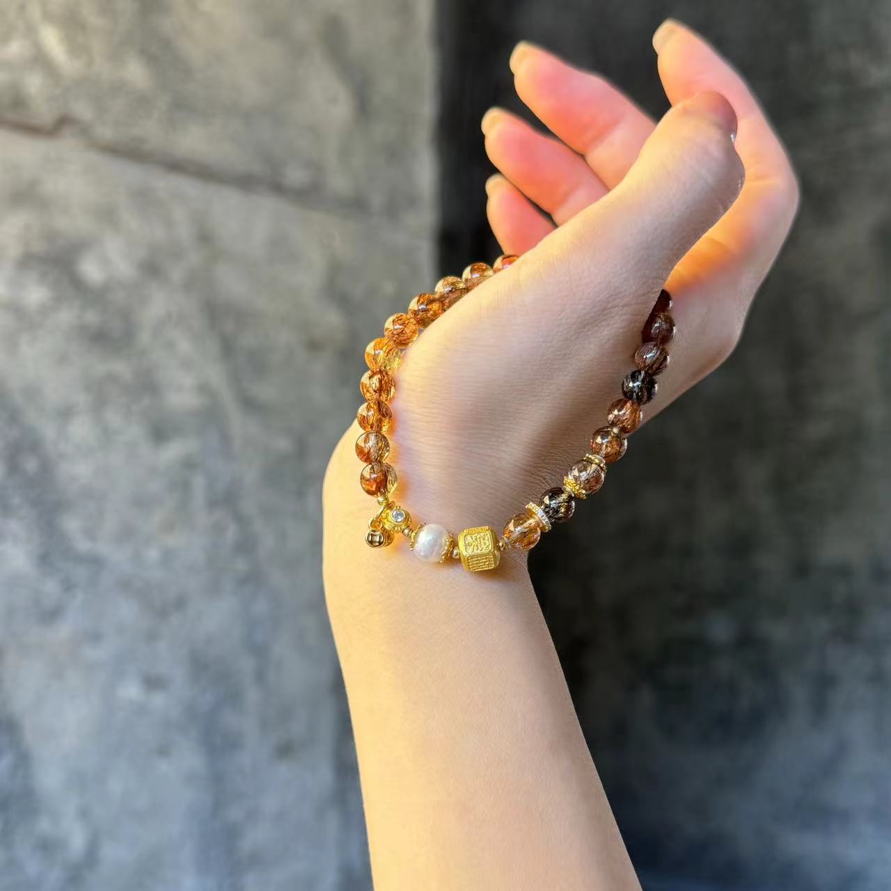 【景润】黑金超七高频圈住守住水晶手串手链女 多样性发货@只发一件