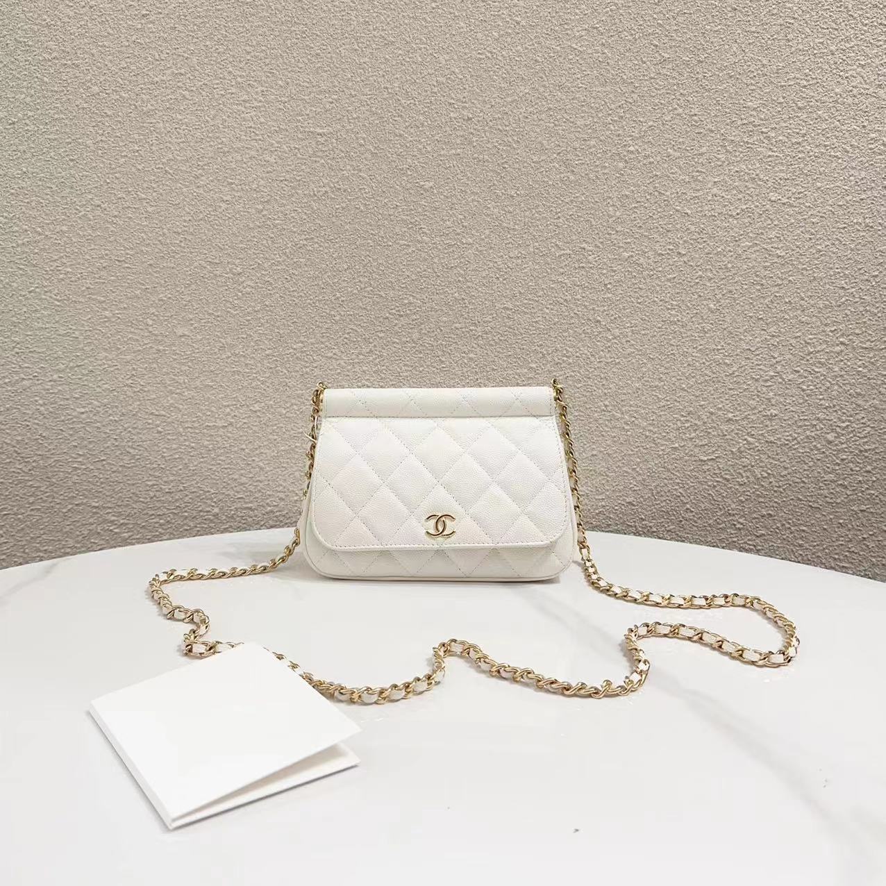99新  蔚蓝/Chanel 香奈儿/22K 白雪公主 mini 饺子包/超难买