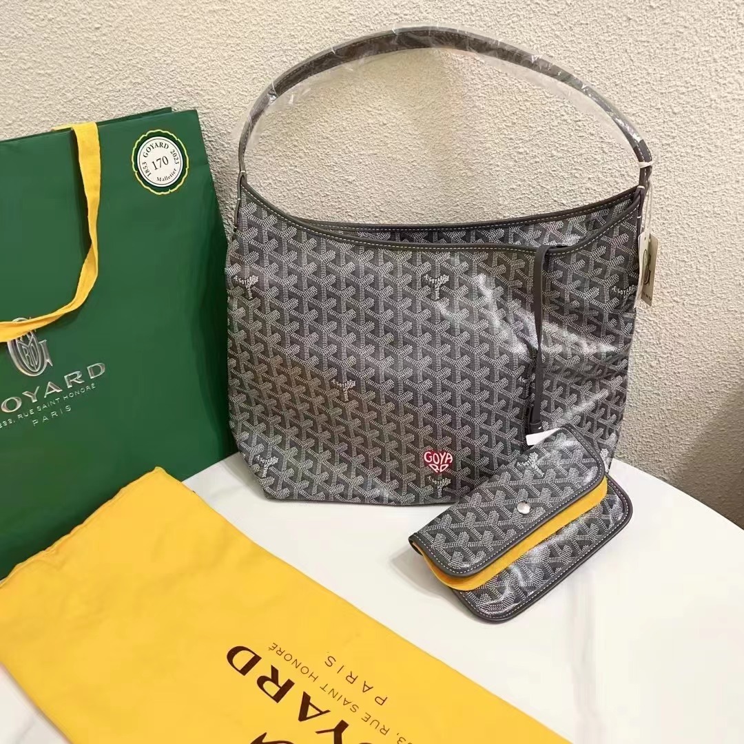 全新未使用  蔚蓝/Goyard 戈雅/灰色爱心限定款 hobo 腋下包