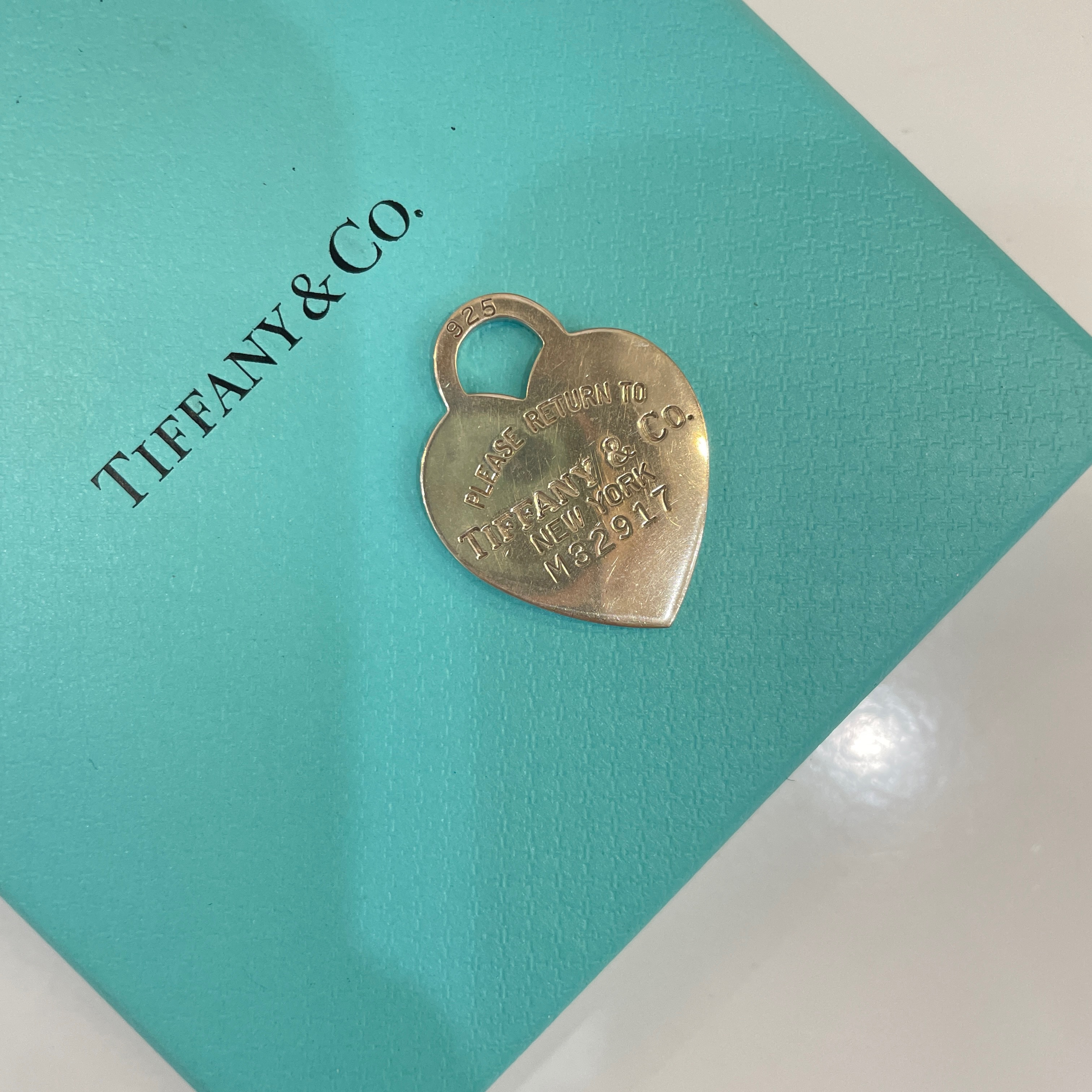 99新 Tiffany & Co./蒂芙尼 7姐福利/925银 爱心项链吊坠