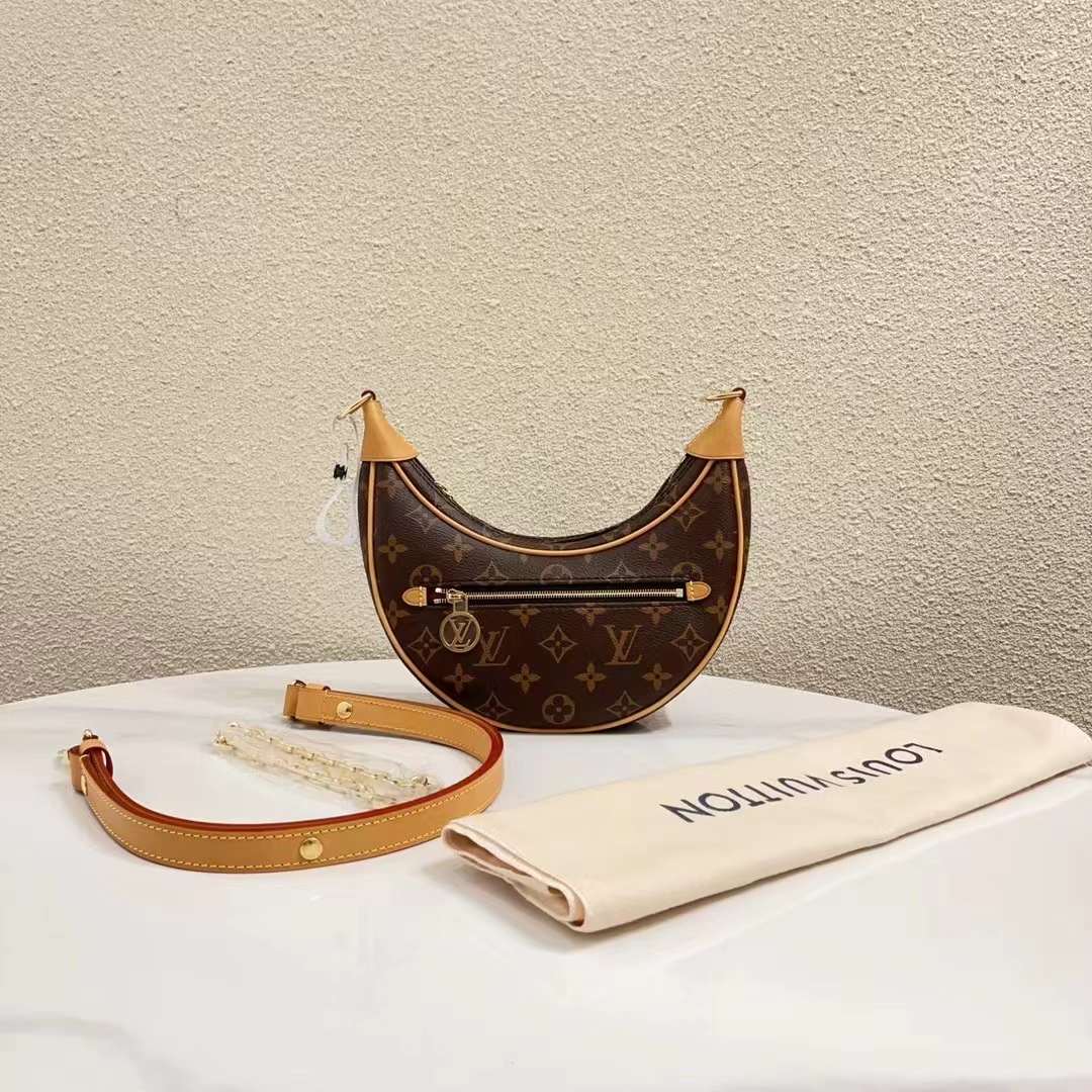 95新 LouisVuitton/路易威登 7姐福利/老花 豌豆 月亮包  98新