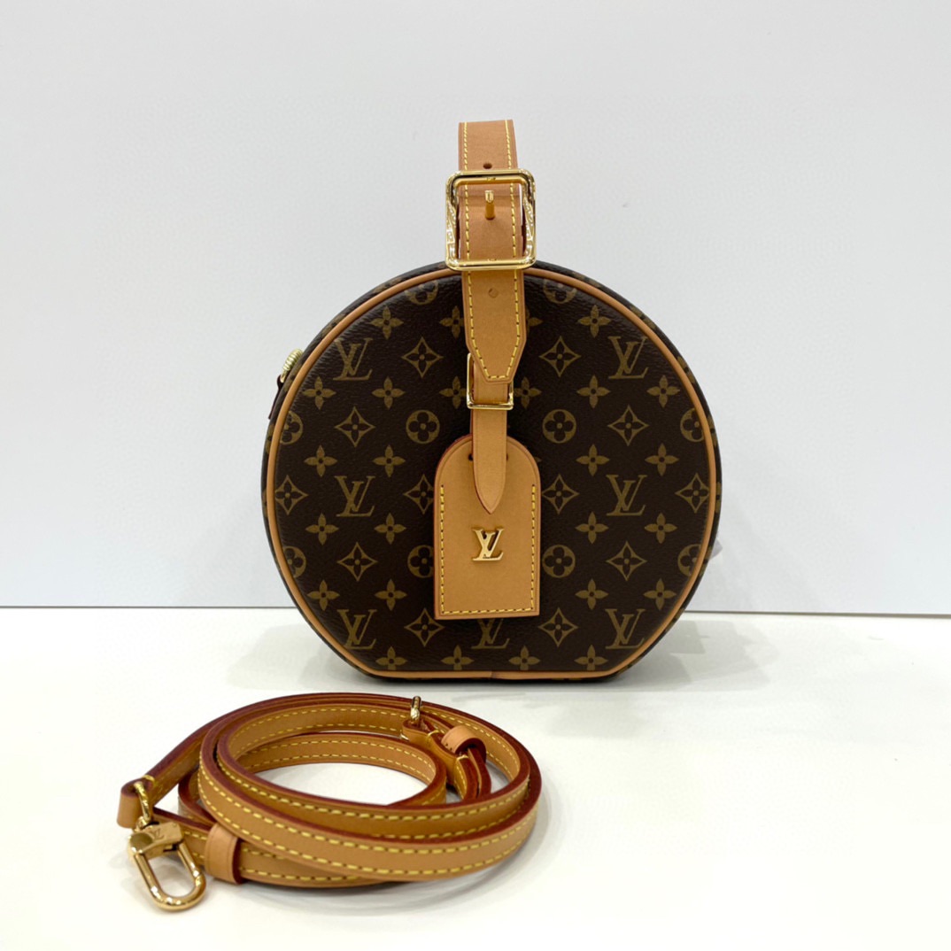 99新 LouisVuitton/路易威登 7姐福利/经典老花 硬圆饼