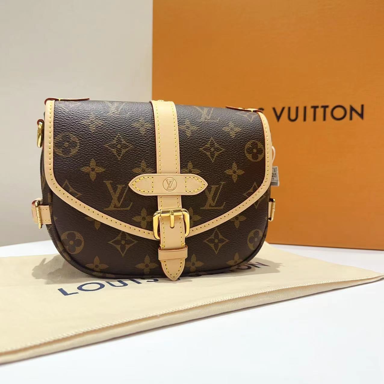 全新未使用 LouisVuitton/路易威登 蔚蓝/SAUMUR BB 双子星