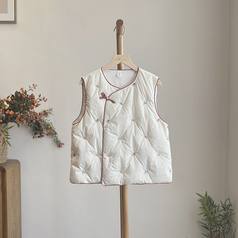 4013《碎玉如雪》原创新中式国风改良无袖马甲圆领文艺马夹