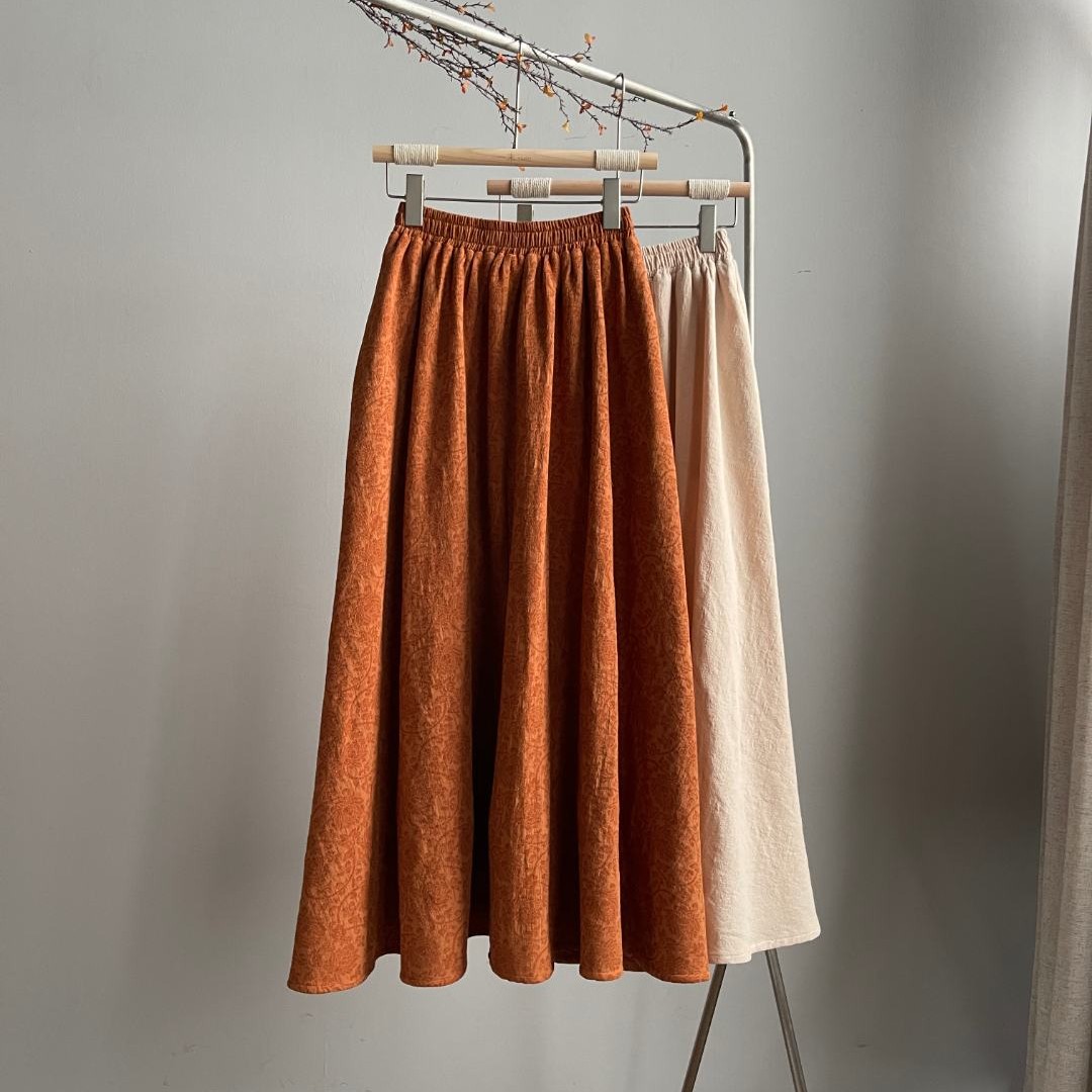 574半裙《境兮》设计师秋季新款原创精致重工文艺复古半裙