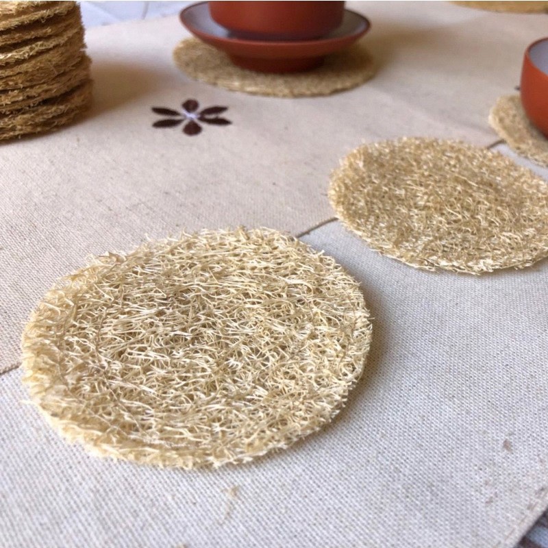 当代 【风禾】丝瓜烙茶壶垫杯垫壶承植物茶道配件4只装FHS022