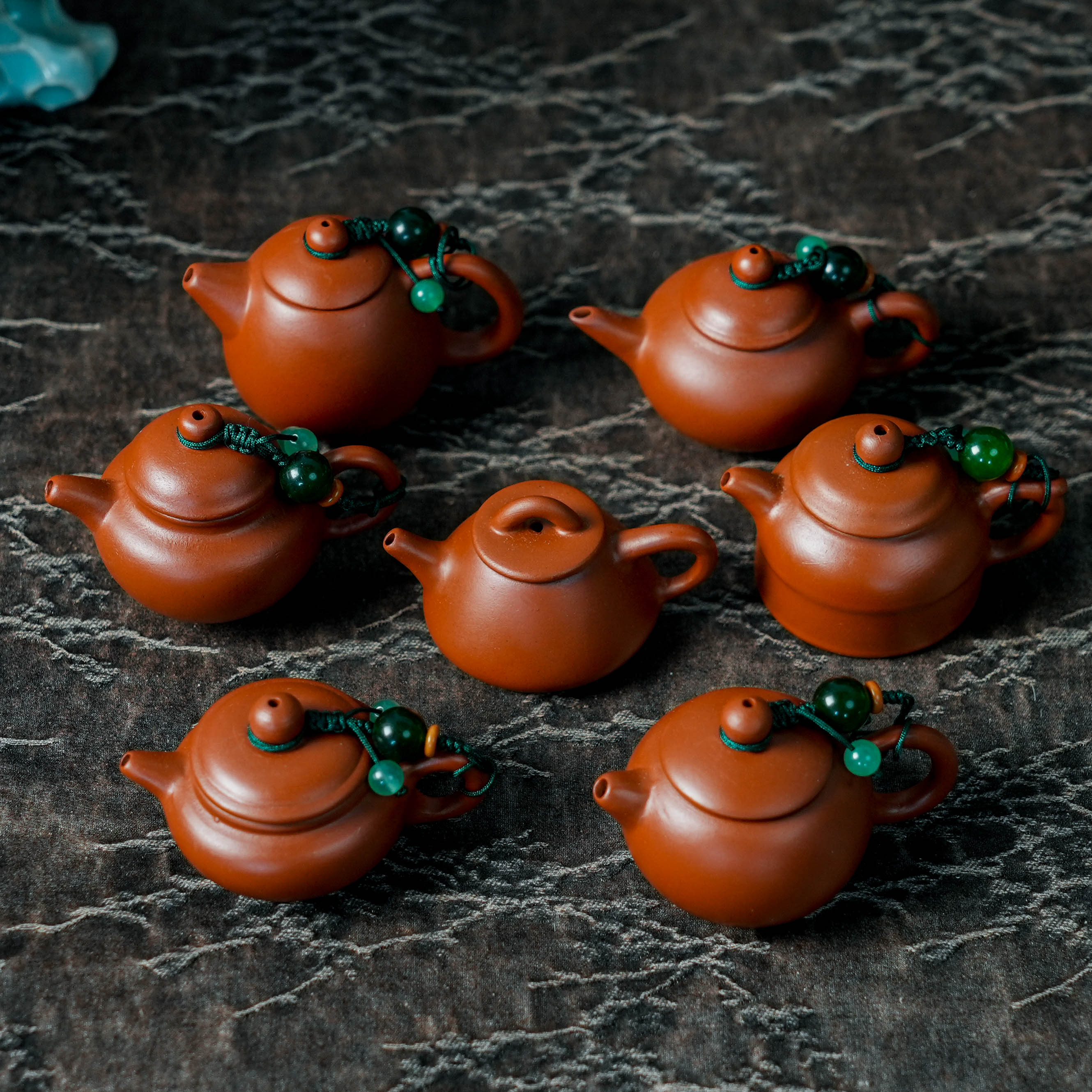 【风禾】一套七只把把壶（西施缀枝龙蛋扁腹德钟水平石瓢）TZS072