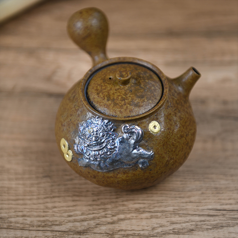 【灰念】酱釉富贵侧把壶330cc HNS153