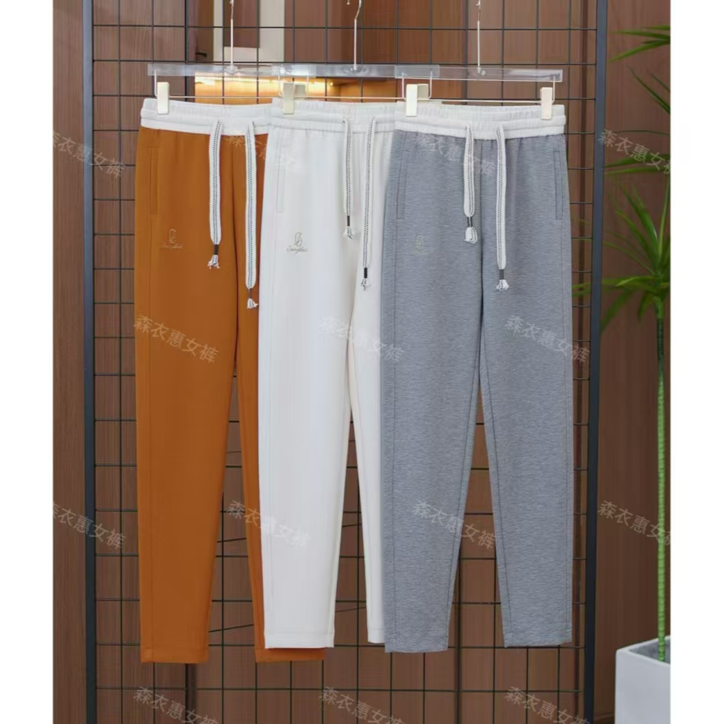 森衣惠秋季新款轻奢时尚高腰休闲裤 哈伦萝卜裤 显瘦百搭宽松裤子