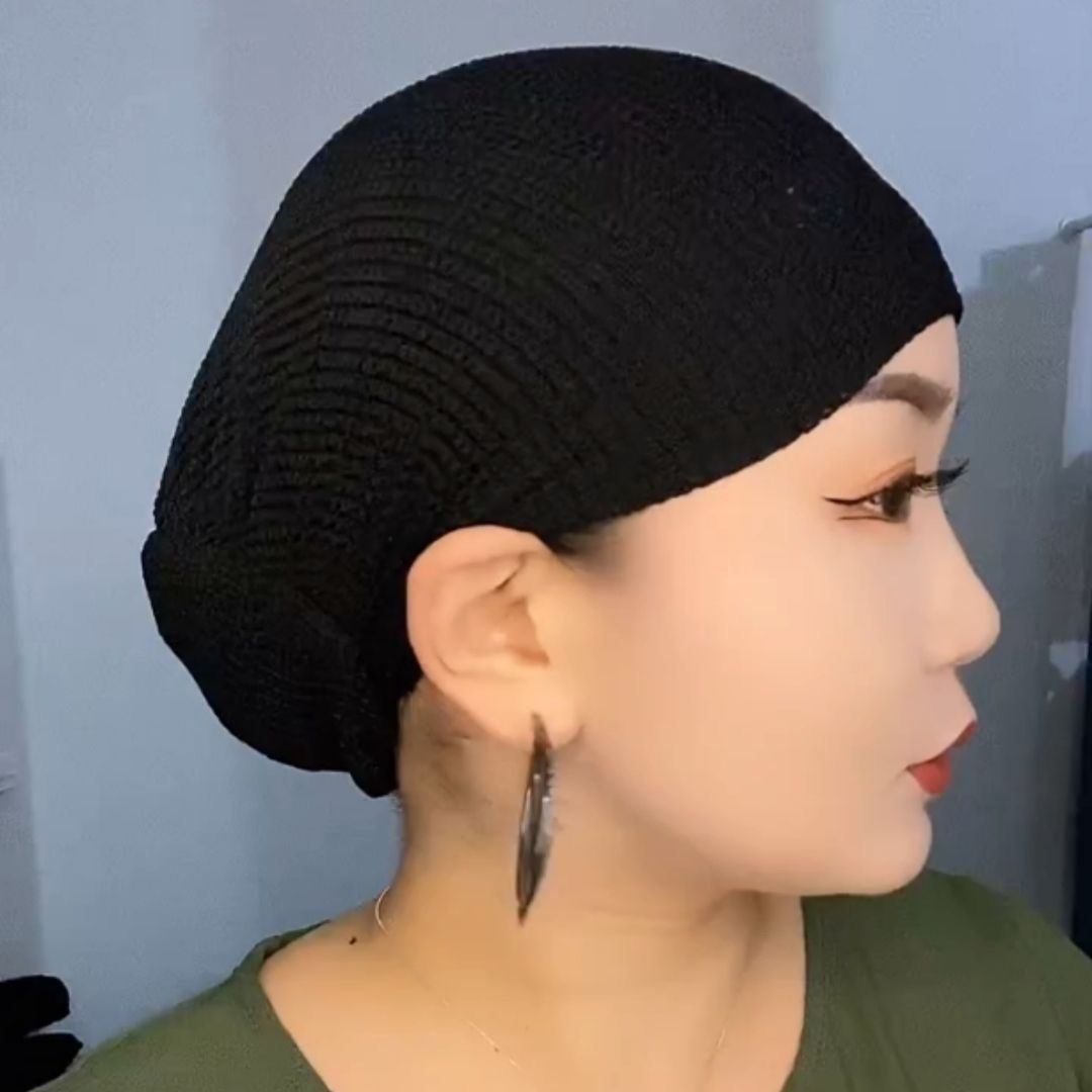 弹力网打底帽拍一发二