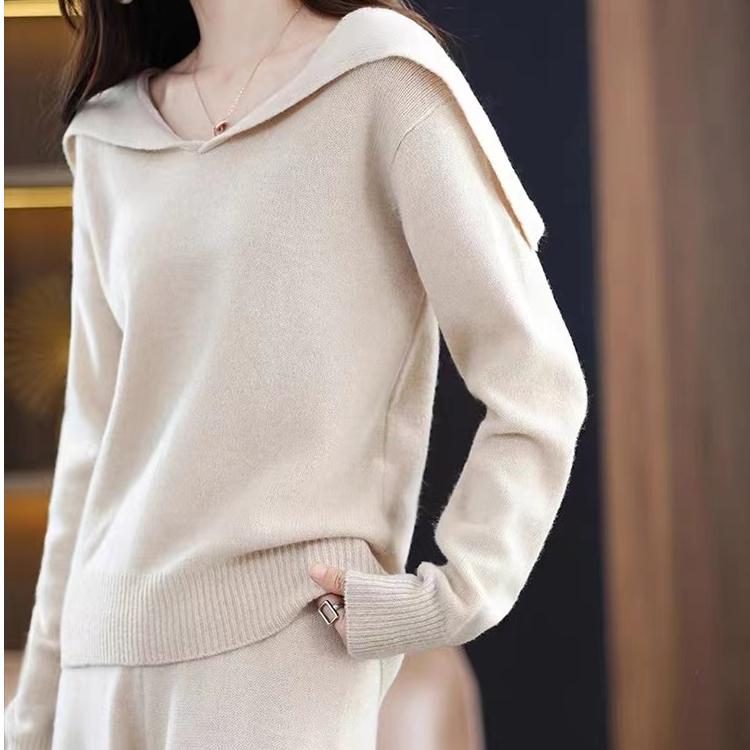 编码221-225时尚休闲百搭秋冬套头针织套装【乐物汇】