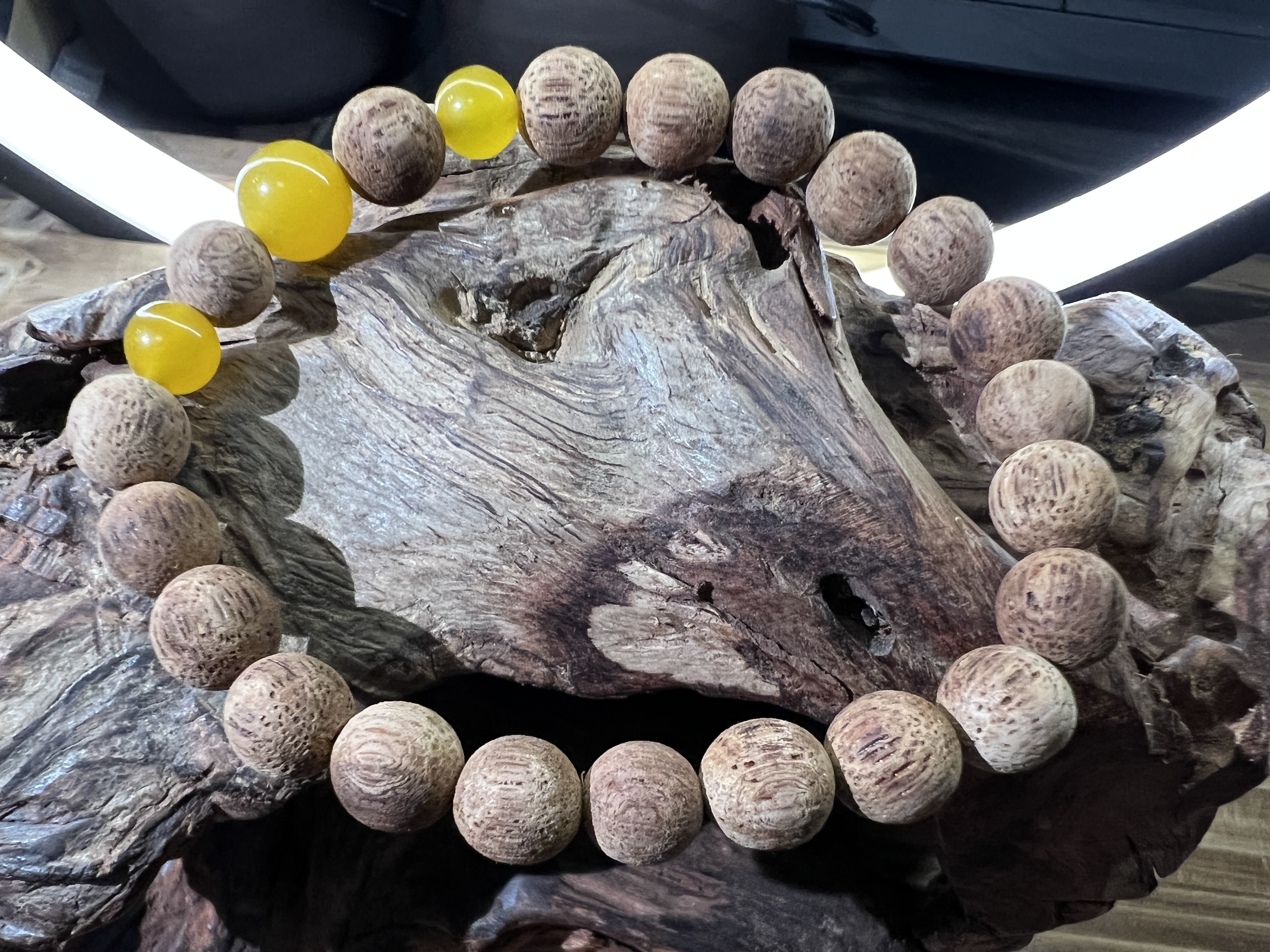 非金属木质手链 黄白油0.8单圈，花香奶香手串