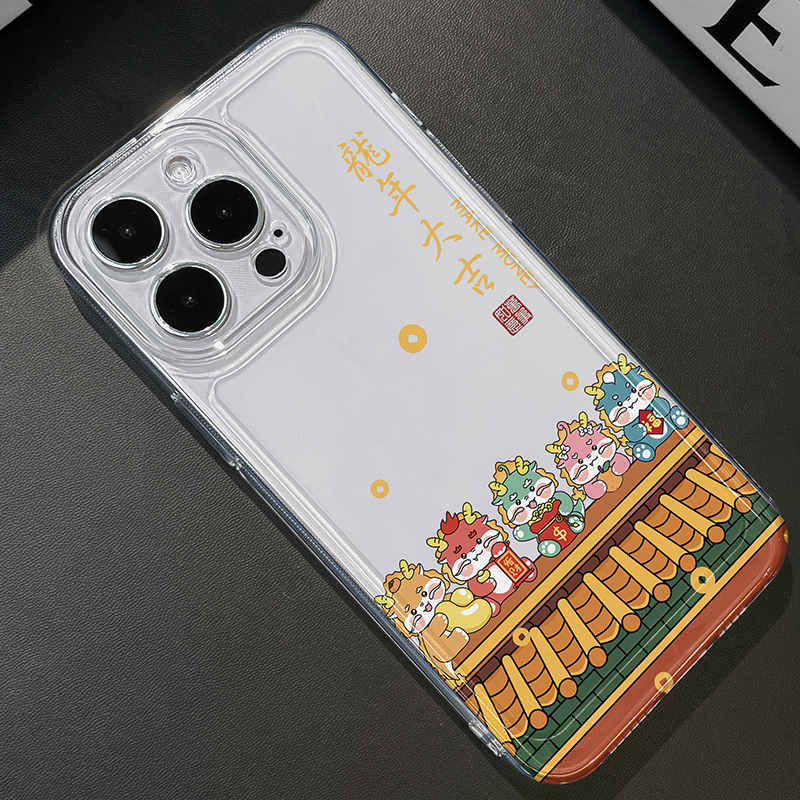 龙年大吉新年vivoX100手机壳x90pro+透明s16e防摔80/70软60全包潮