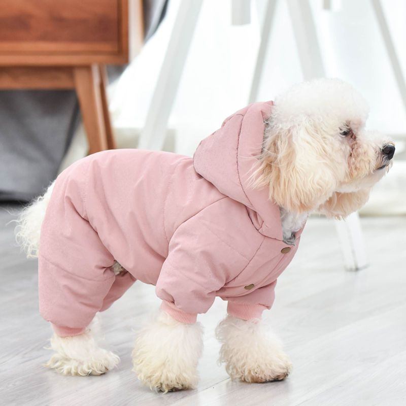 狗狗羽绒服四脚衣冬装加厚保暖棉服泰迪猫咪比熊法斗宠物衣服秋冬