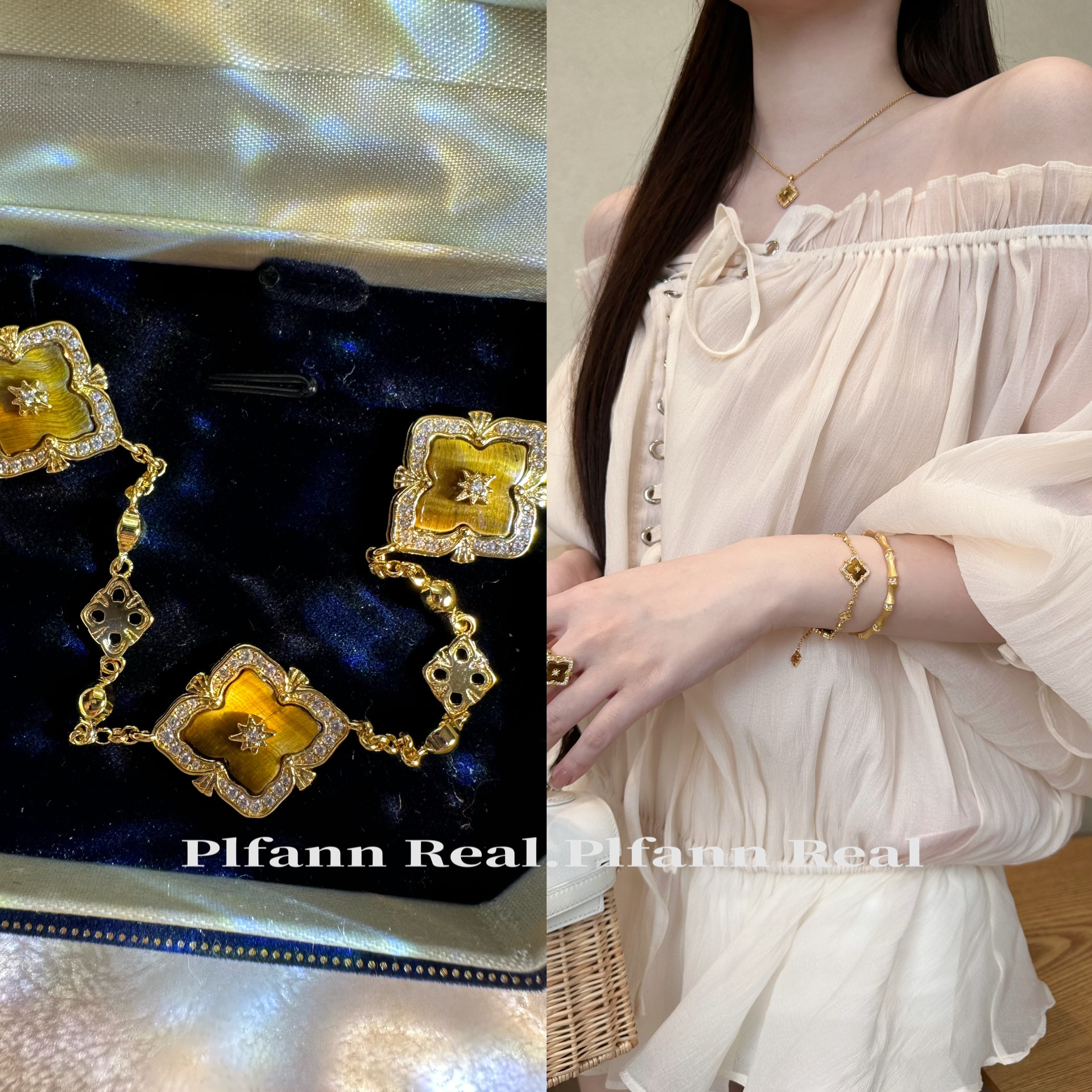 铜合金合成锆石手链 意大利拉丝工艺菱形手链 P0520