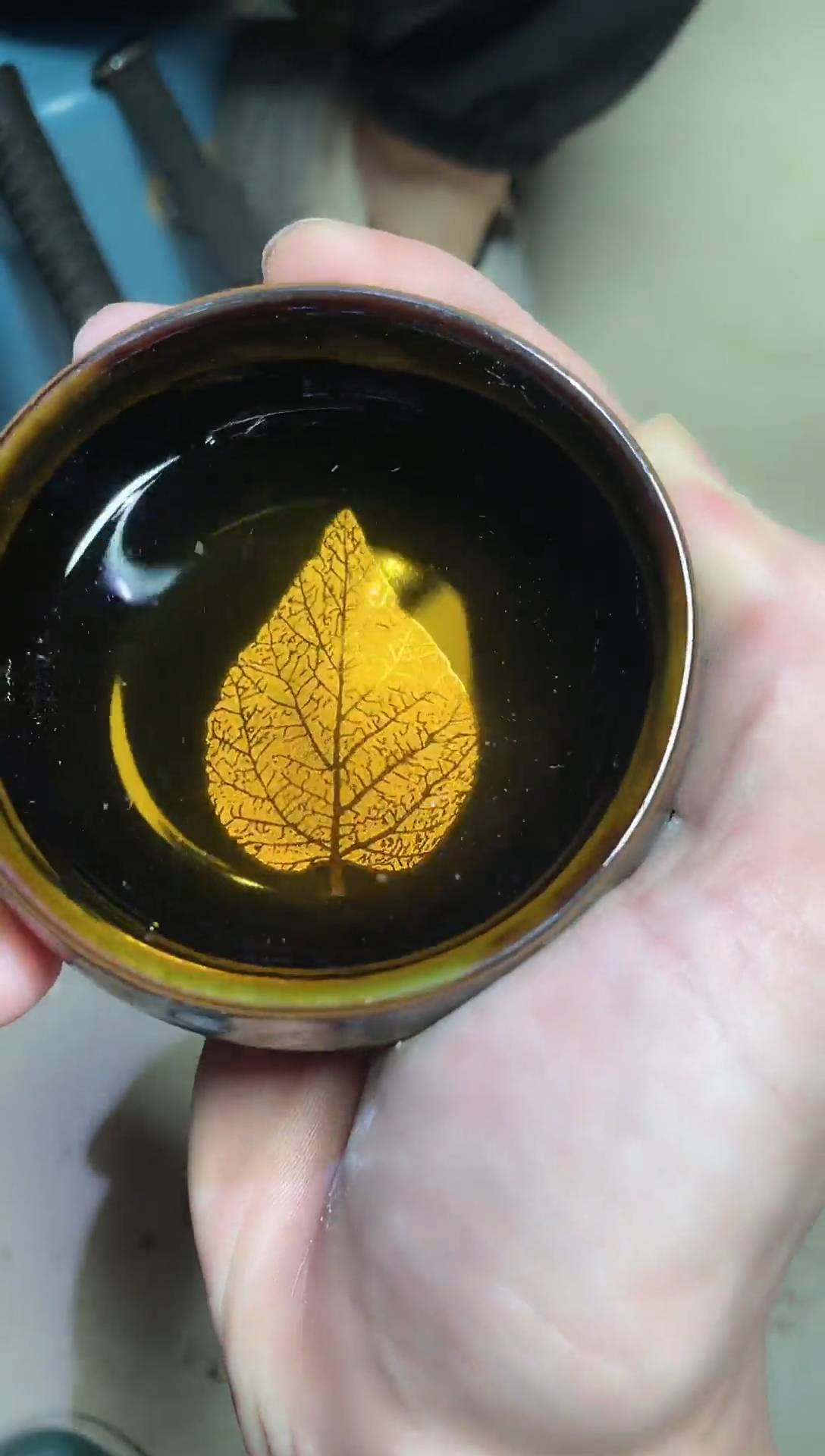 【闪购商品】陶瓷主人杯木叶乌金杯