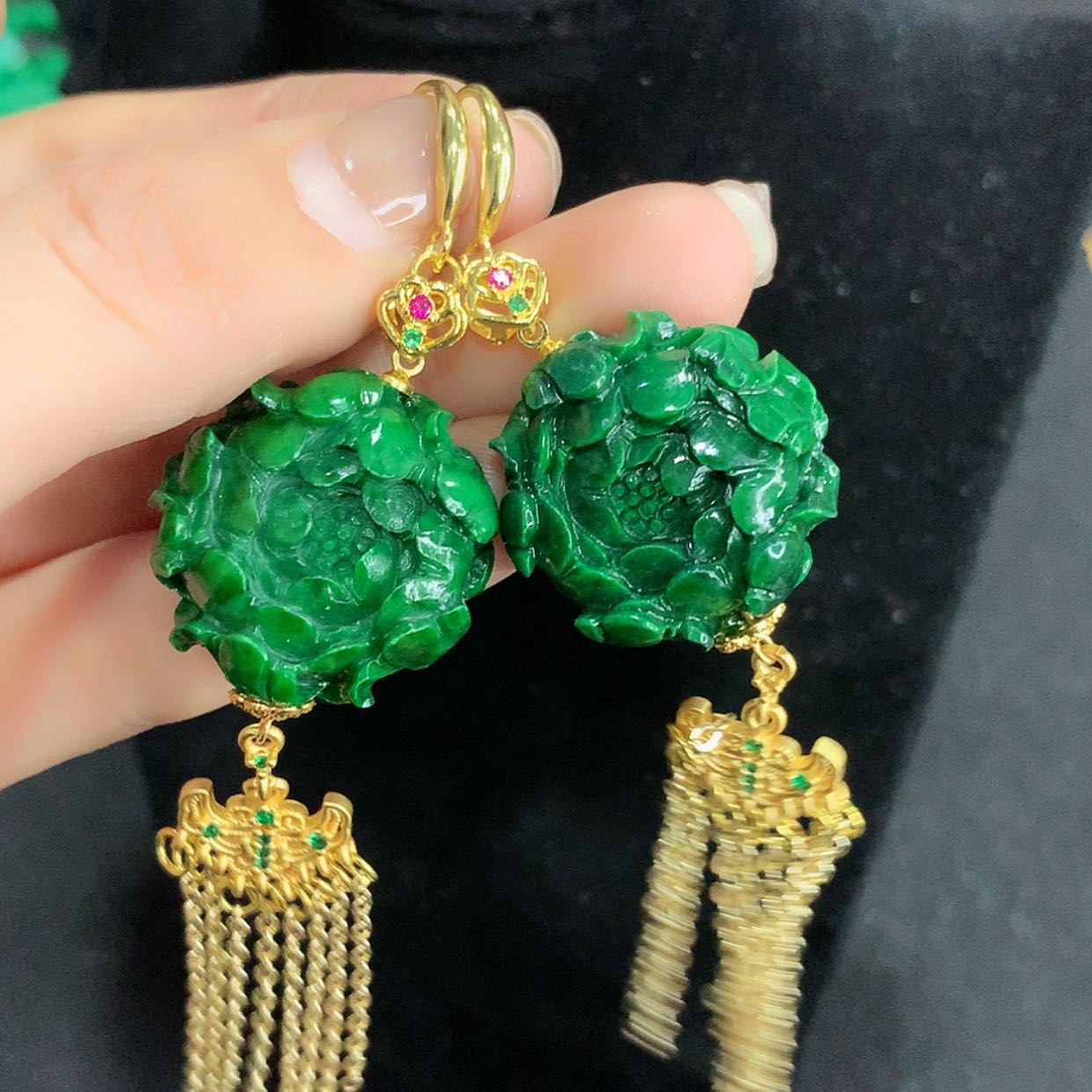 【闪购商品】翡翠耳饰未镶嵌