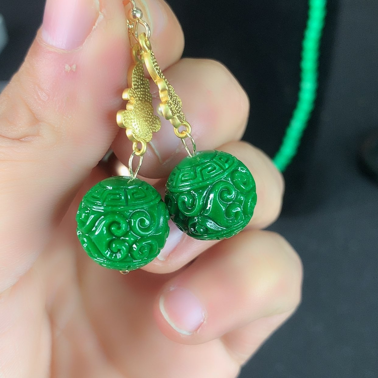 【闪购商品】翡翠耳饰未镶嵌