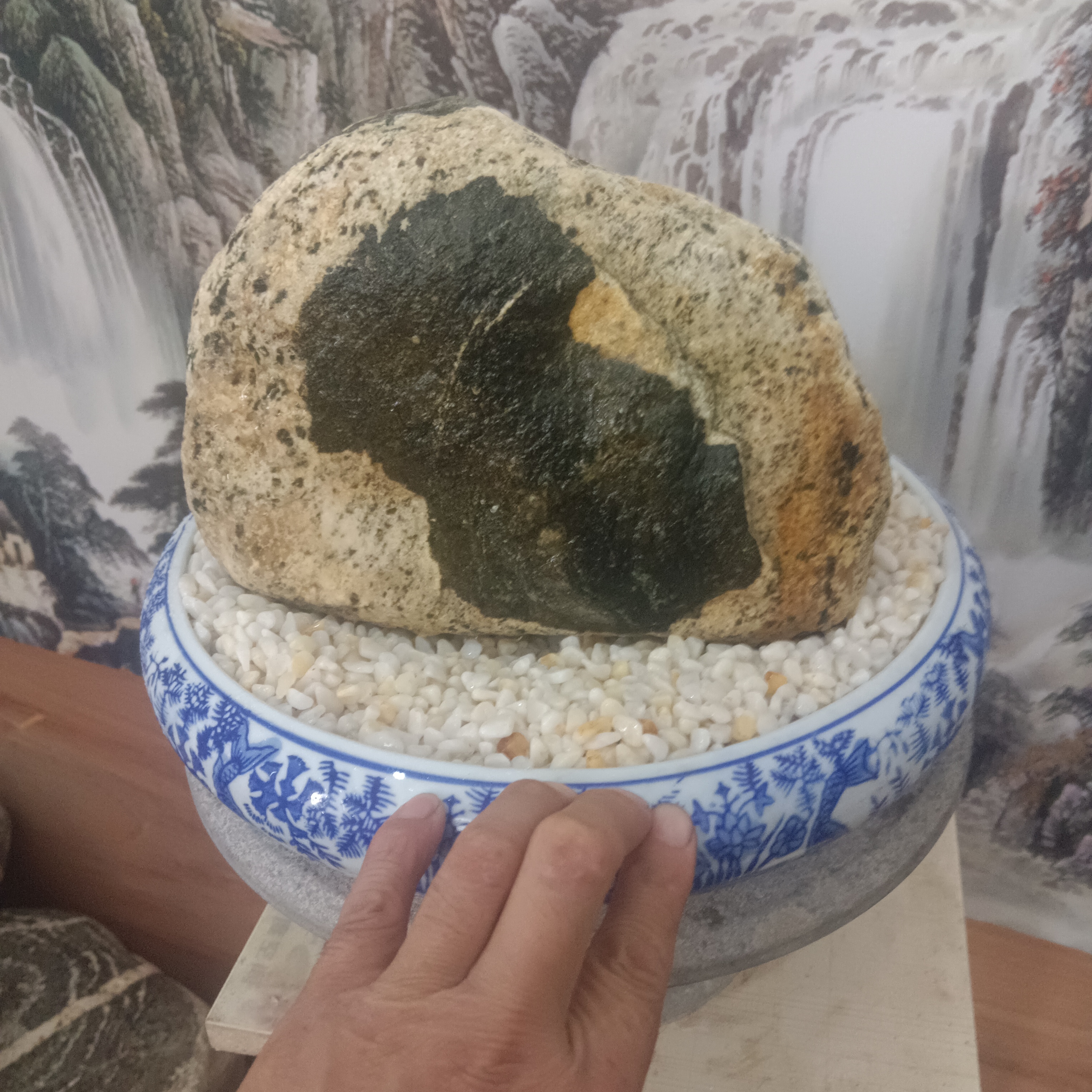 天然平安石摆件复古创意家居装饰品