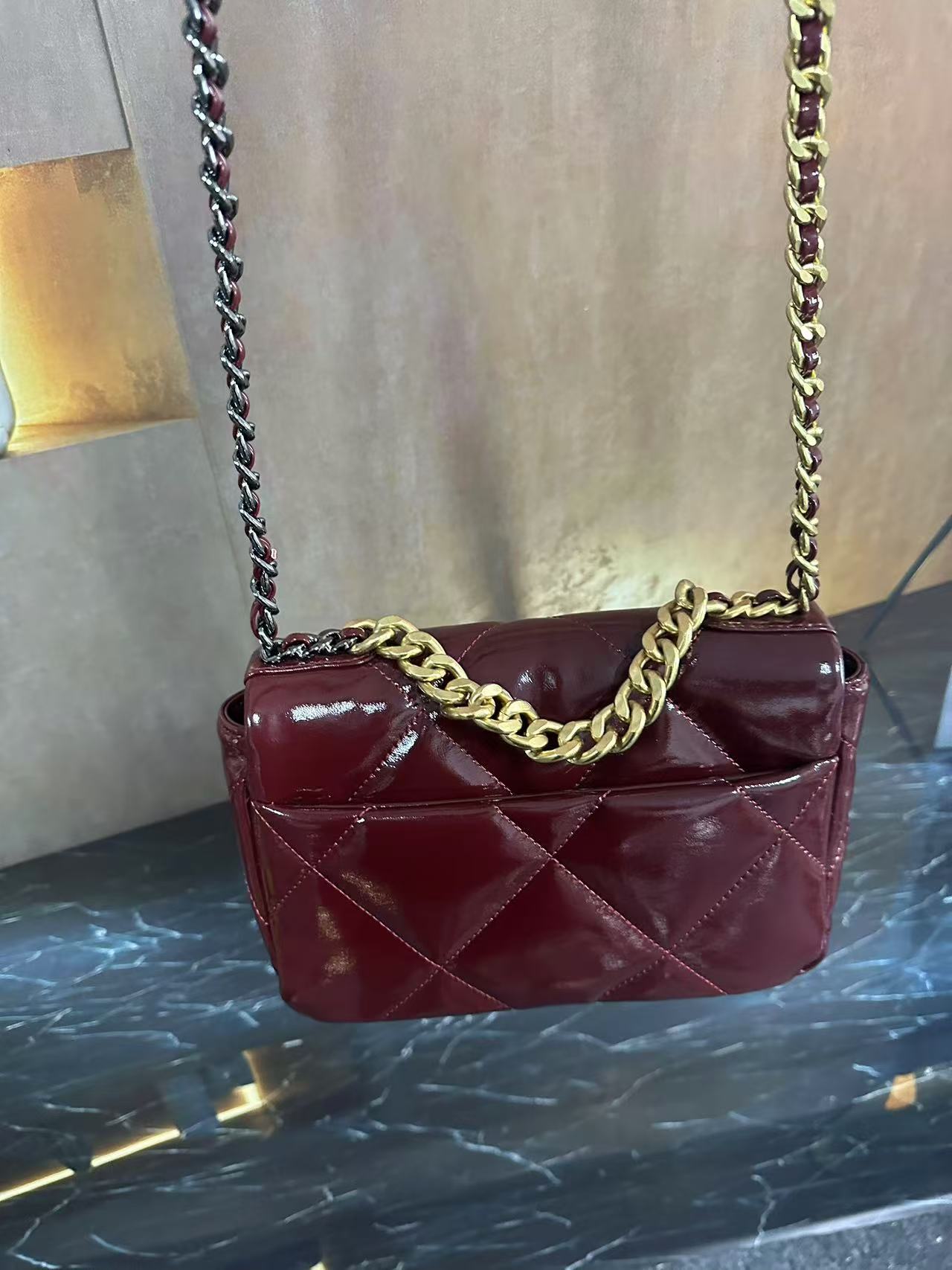 LQ-WITH-QUEEN真皮女包0254红色大号-油蜡