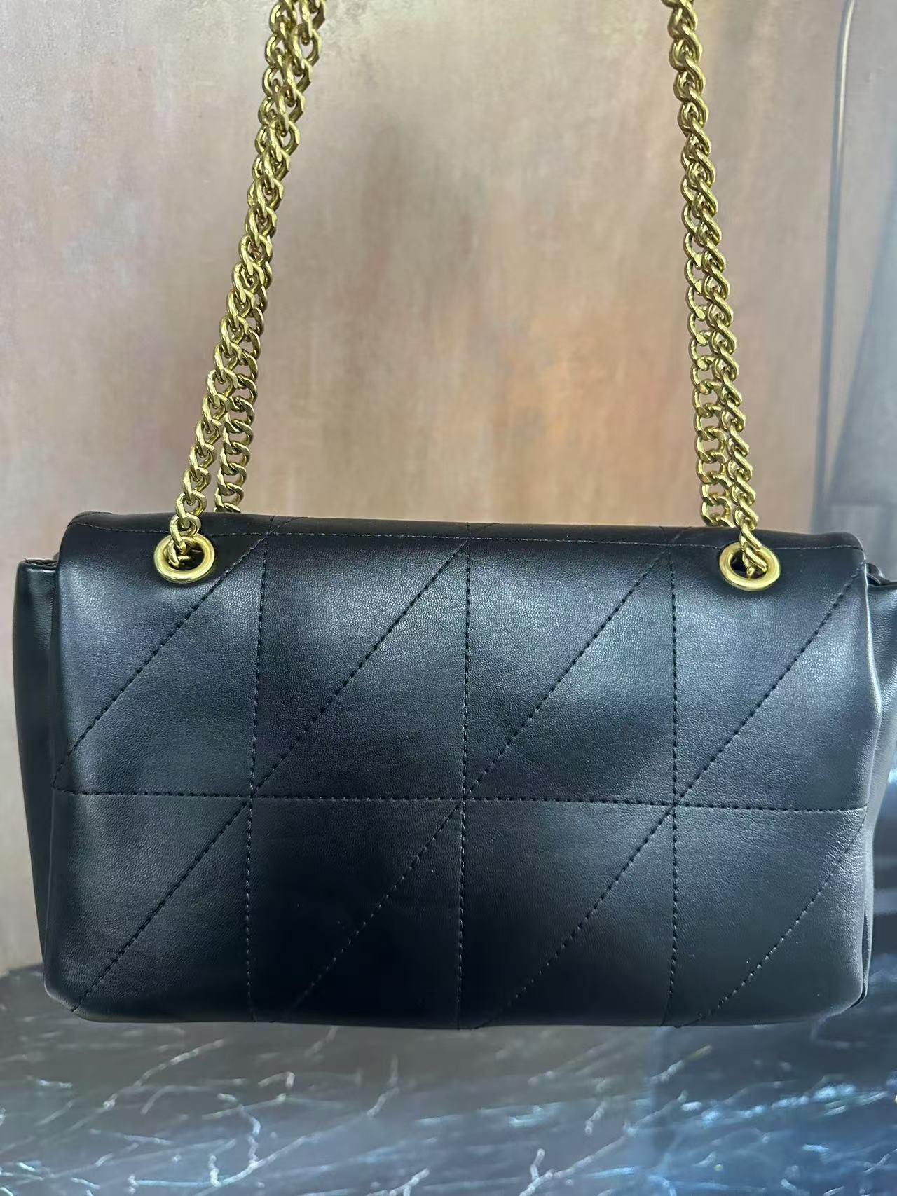 LQ-WITH-QUEEN真皮女包2链条黑色