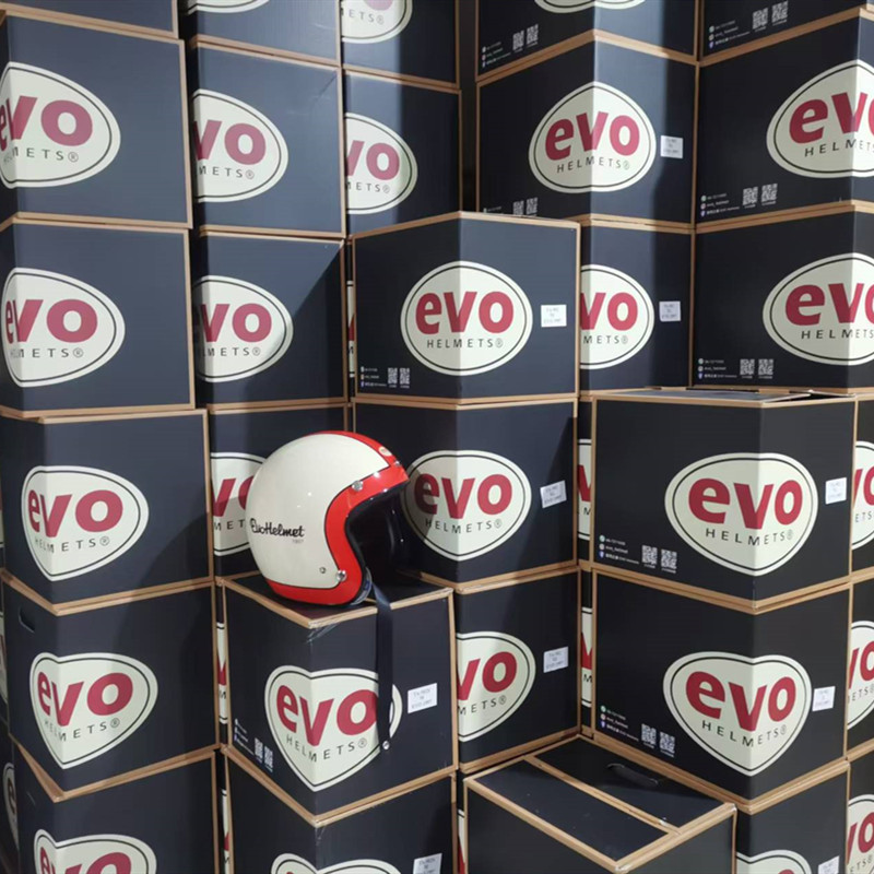 F-398 直播间中国台湾品牌瑕疵断码清货摩托车复古头盔四三盔