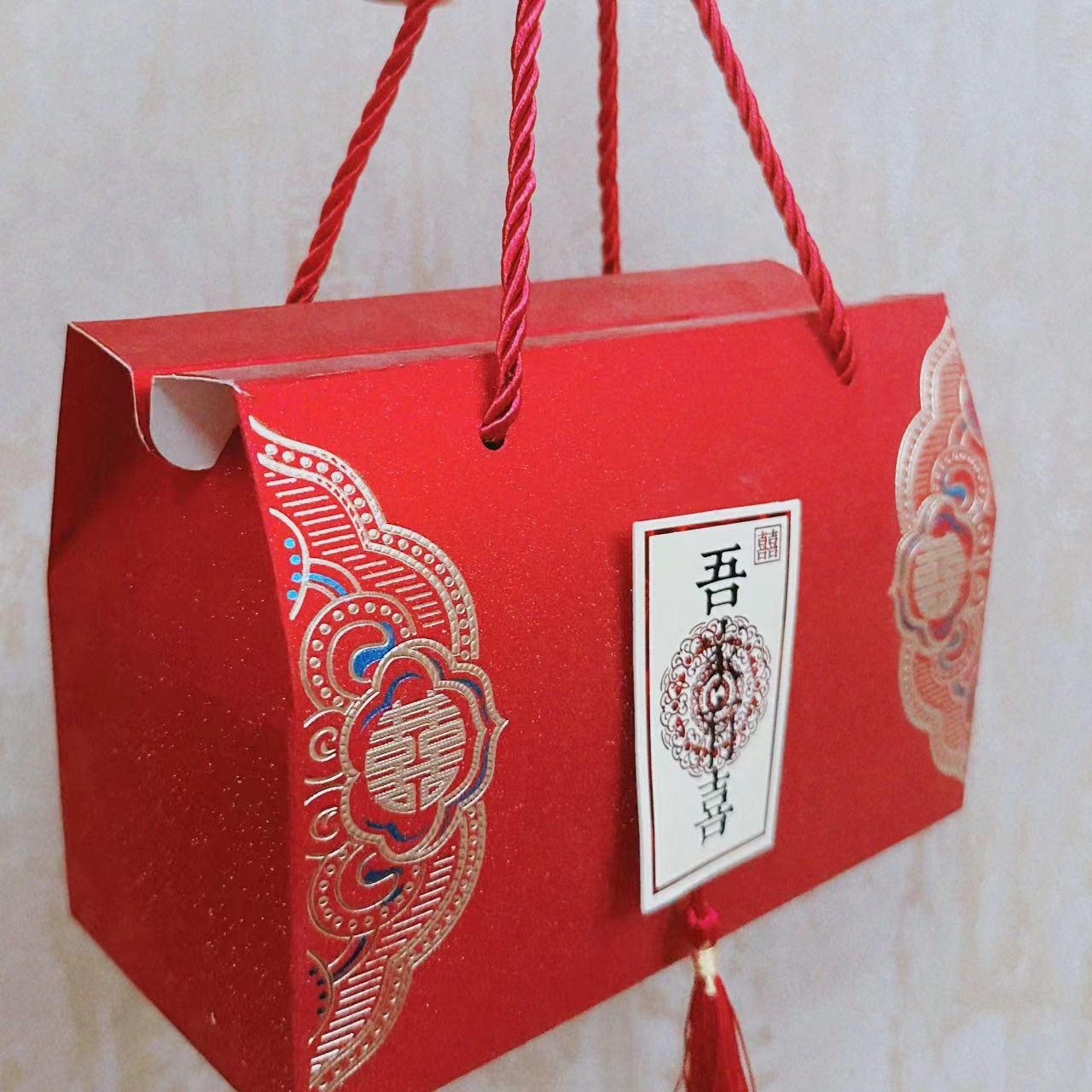 大容量喜糖伴手礼空盒流苏大号盒子订婚结婚专用糖果盒