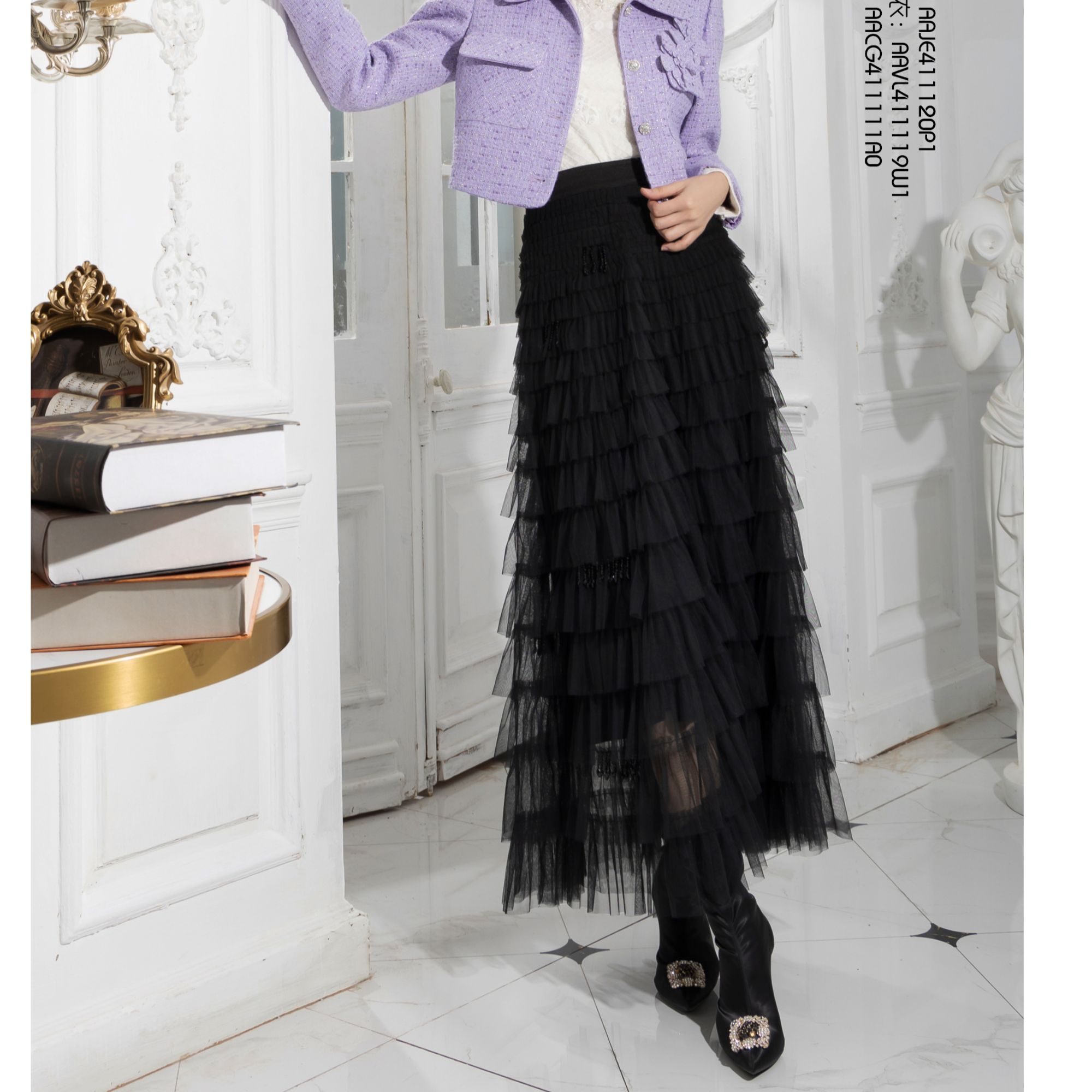 BAISI百丝半裙AACG411111A0黑色