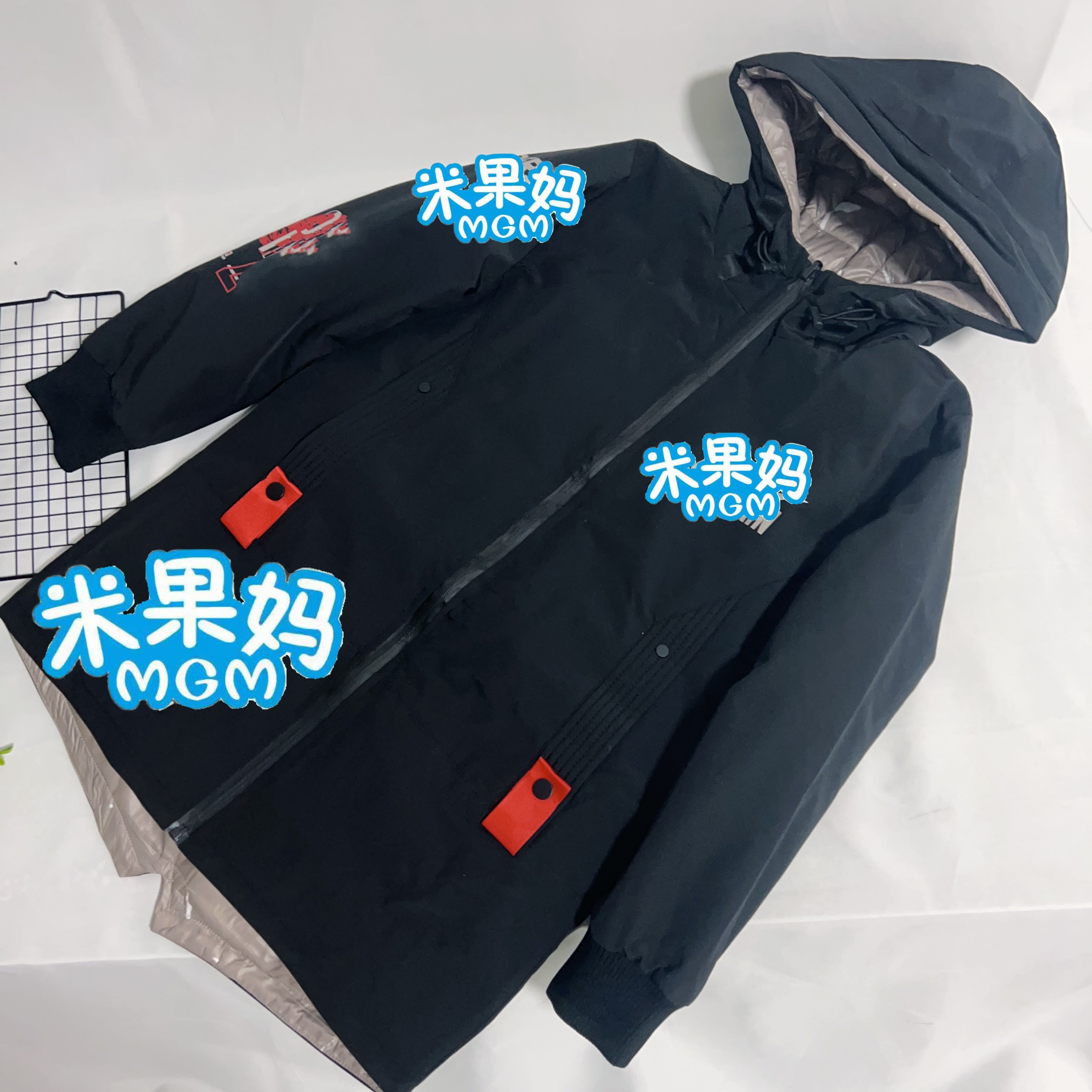 男童冬季中长款棉服双面穿D4687