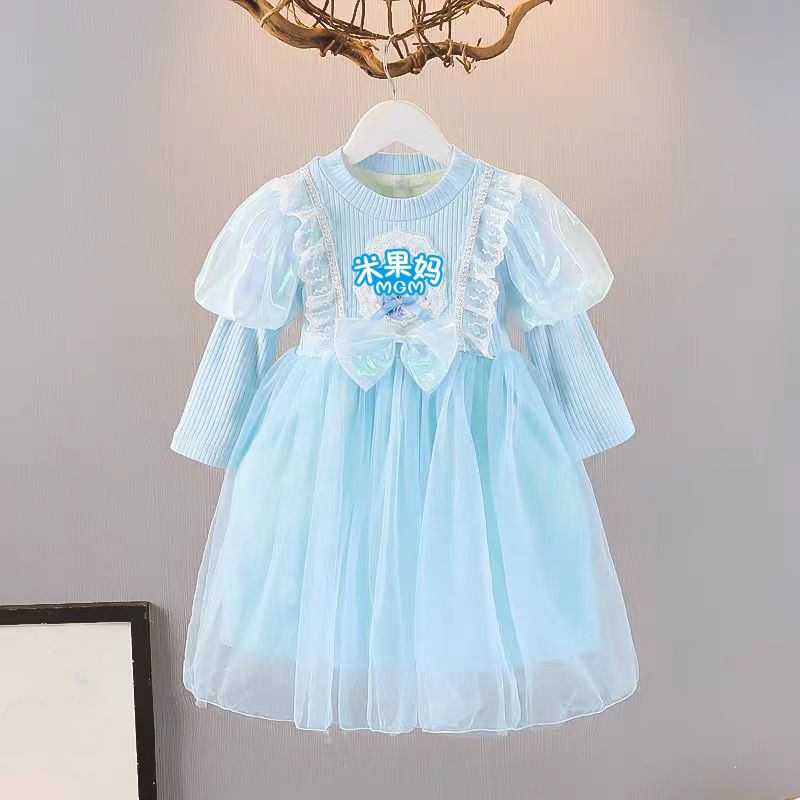 女童2024春季新款公主纱纱连衣裙D5472