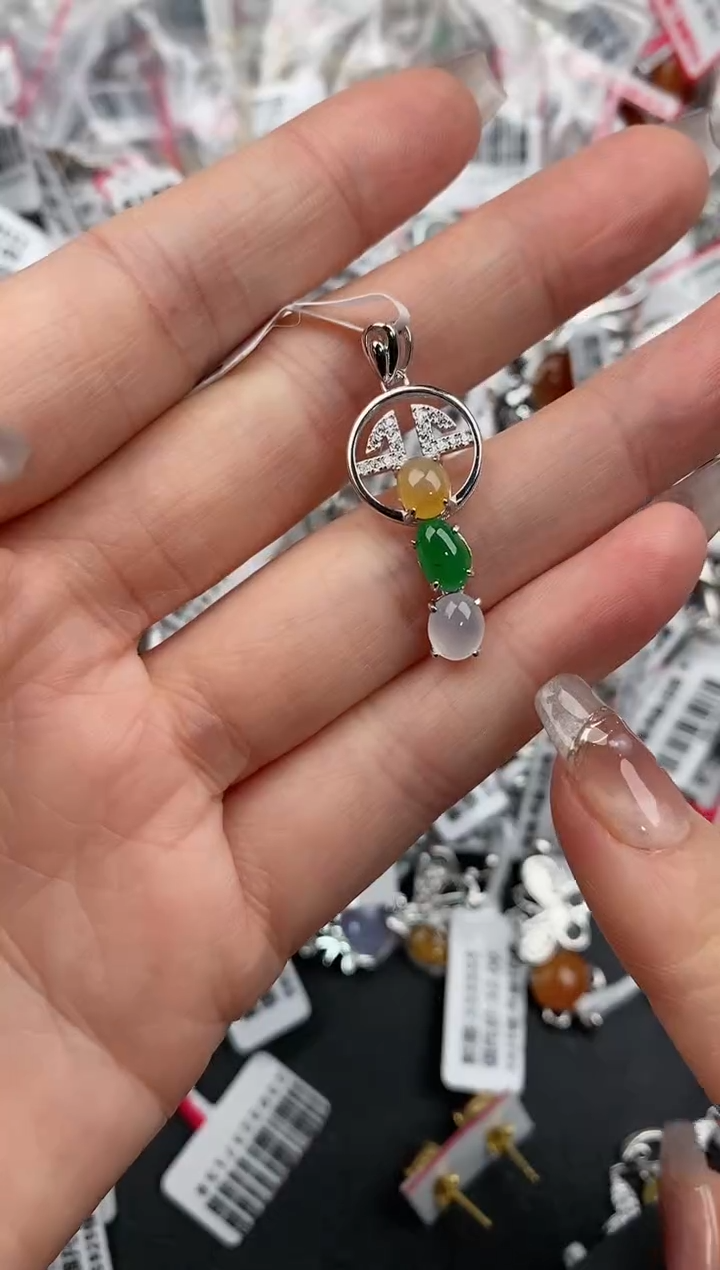 【闪购商品】翡翠戒指银S925镶嵌111111     5