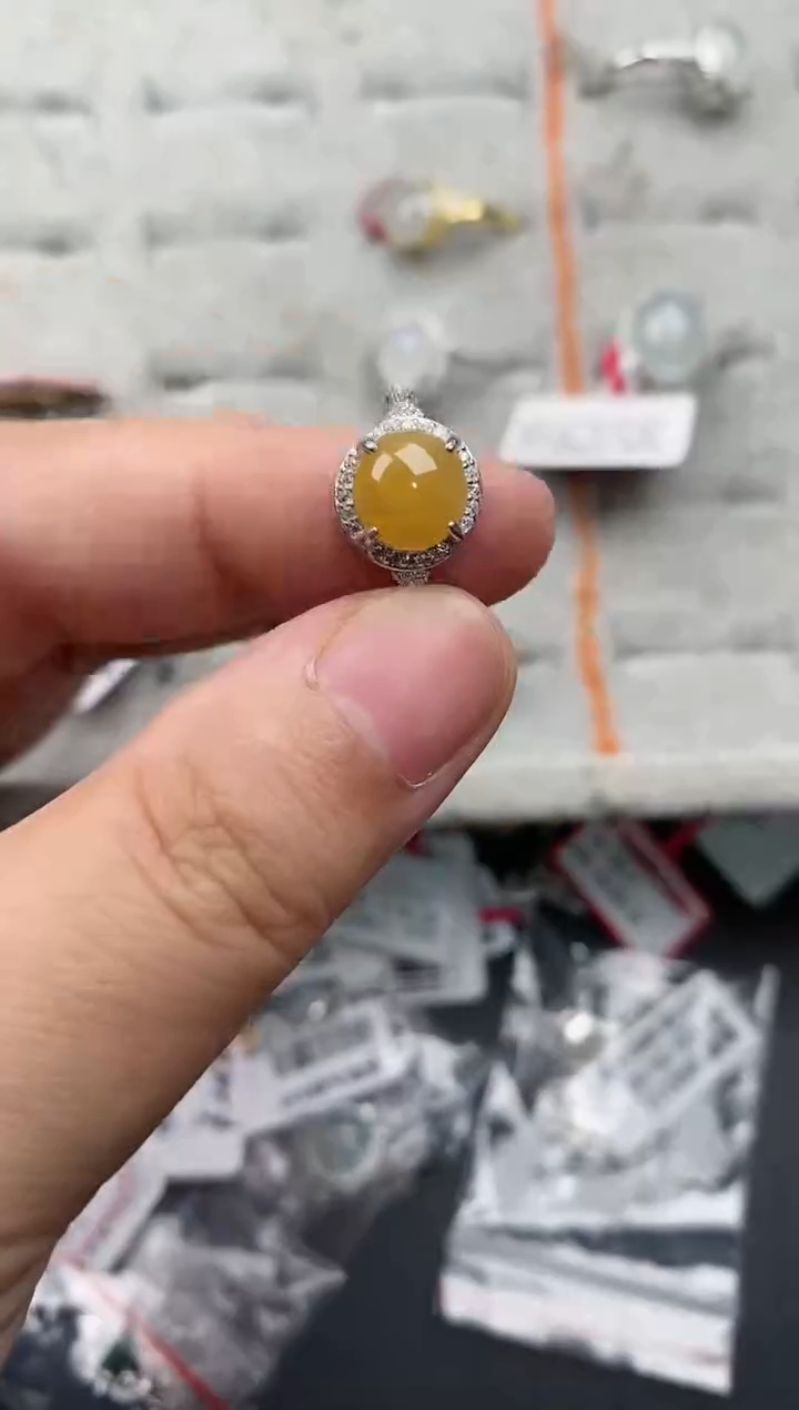 【闪购商品】翡翠戒指银S925镶嵌3333333    7
