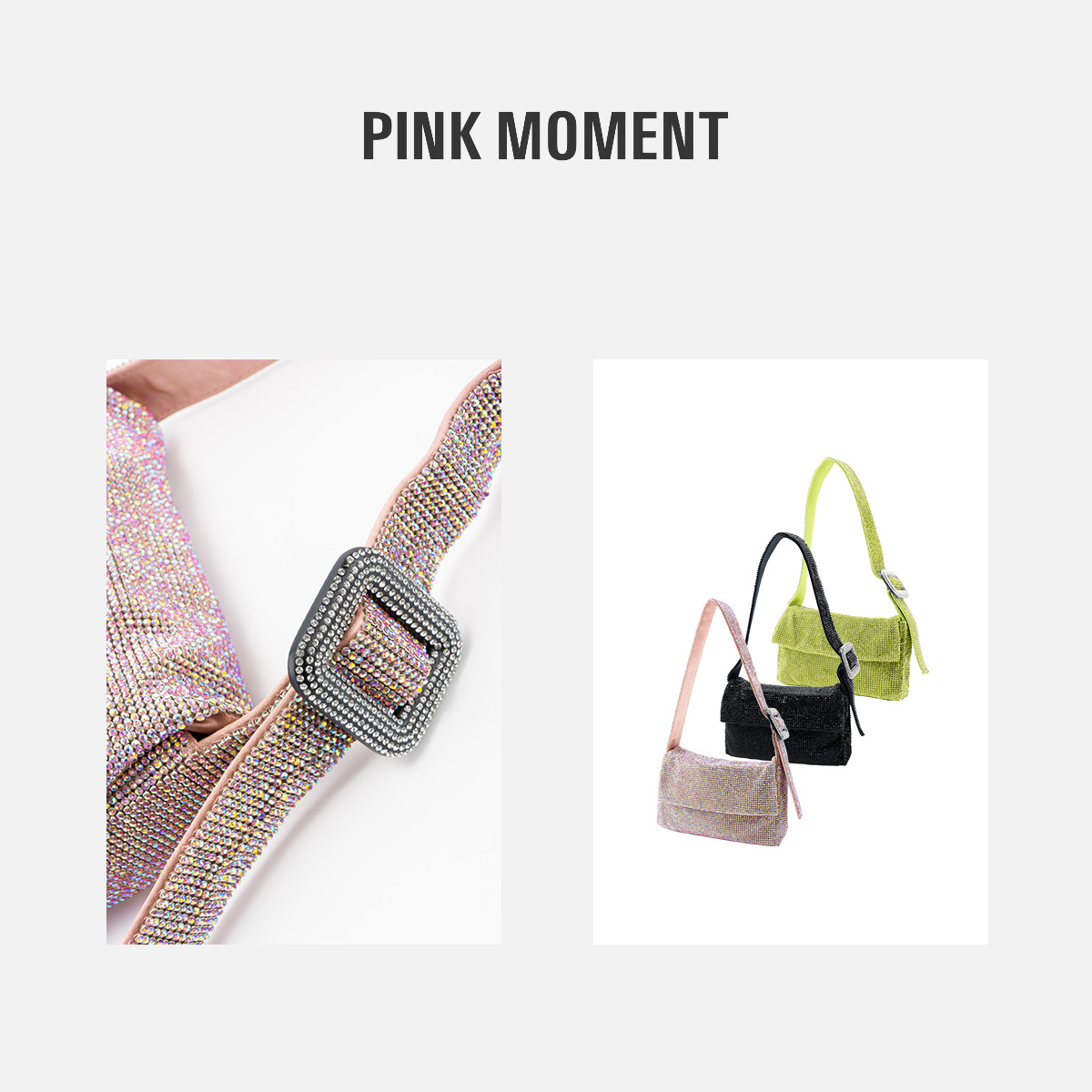 PM “钻石女郎” 闪闪钻手提腋下包 NC1C0081