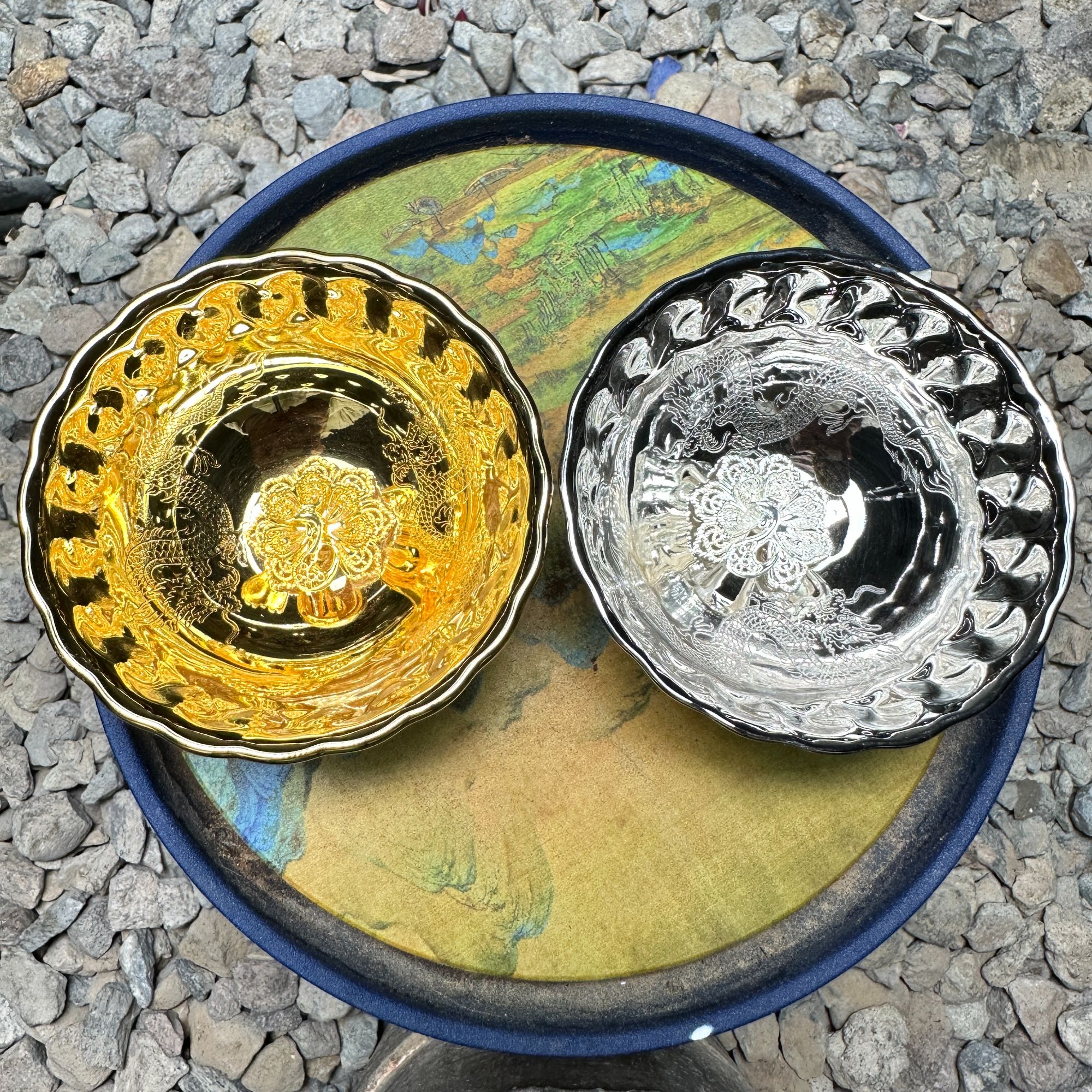 【对杯】金龙盘旋龙凤&银龙盘旋龙凤呈祥C