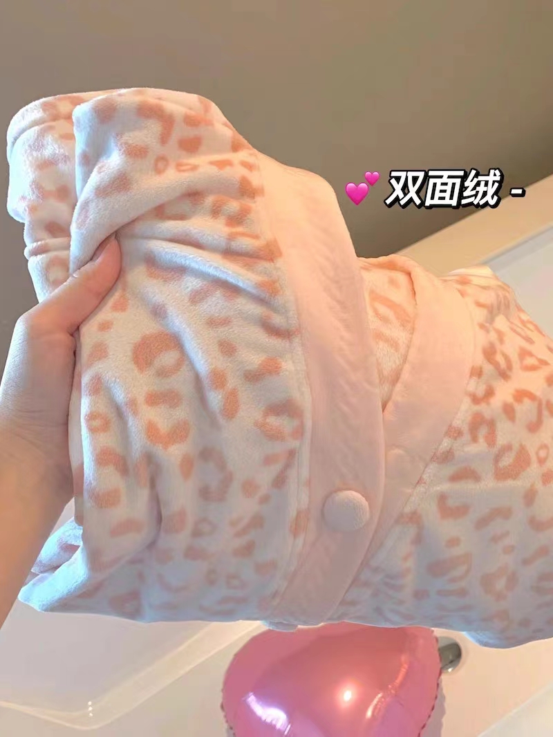 【奶芙小粉豹】海岛绒睡衣女宽松新款春秋薄绒直播爆款家居服套装