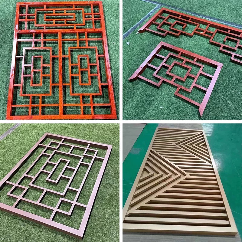 中式铝合金窗花仿古铝花格防盗网立面墙户外铝艺格栅花格定制厂家