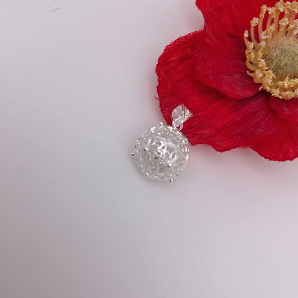 坠链均足银 足银990【花丝绣球吊坠】年轻时尚