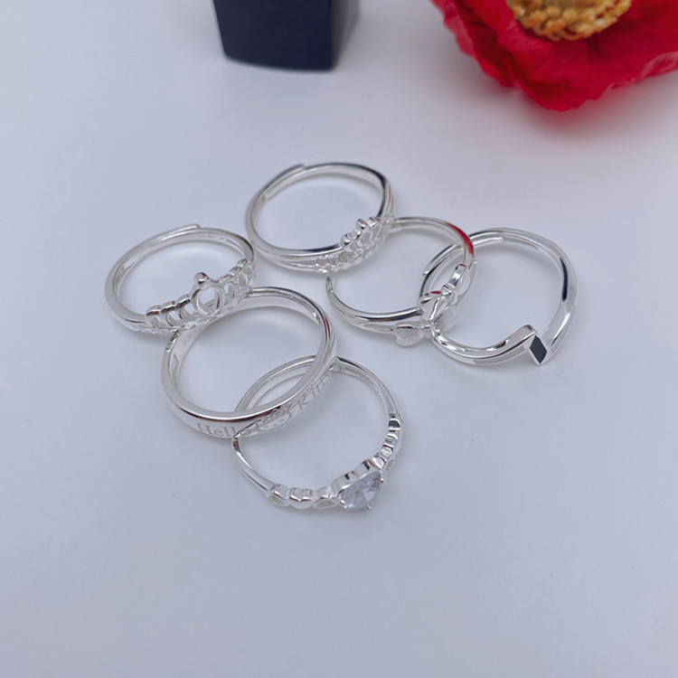 足银戒指 足银990活口素款戒指大集合  简洁大方（活口）