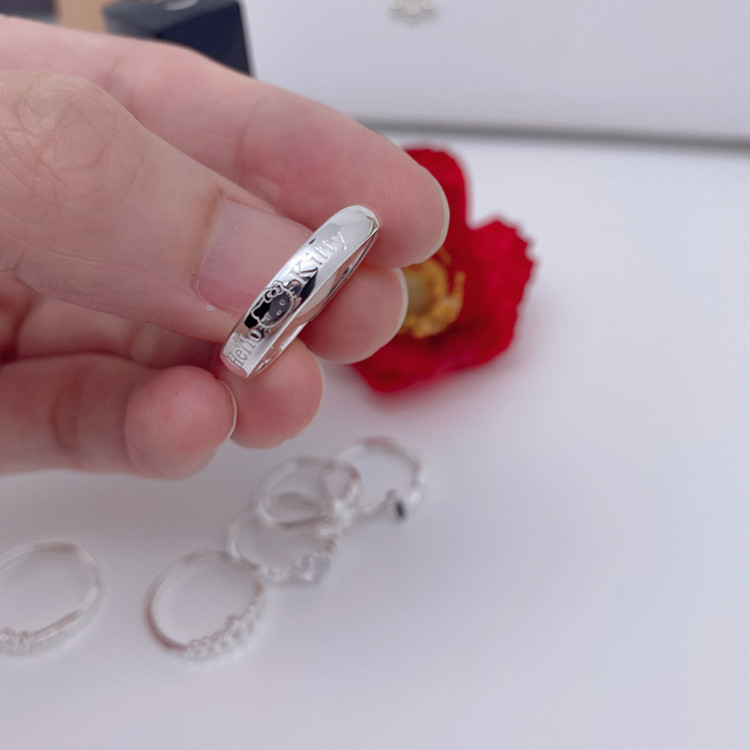 足银戒指 足银990【猫咪戒指】简约大方素款小众（活口）