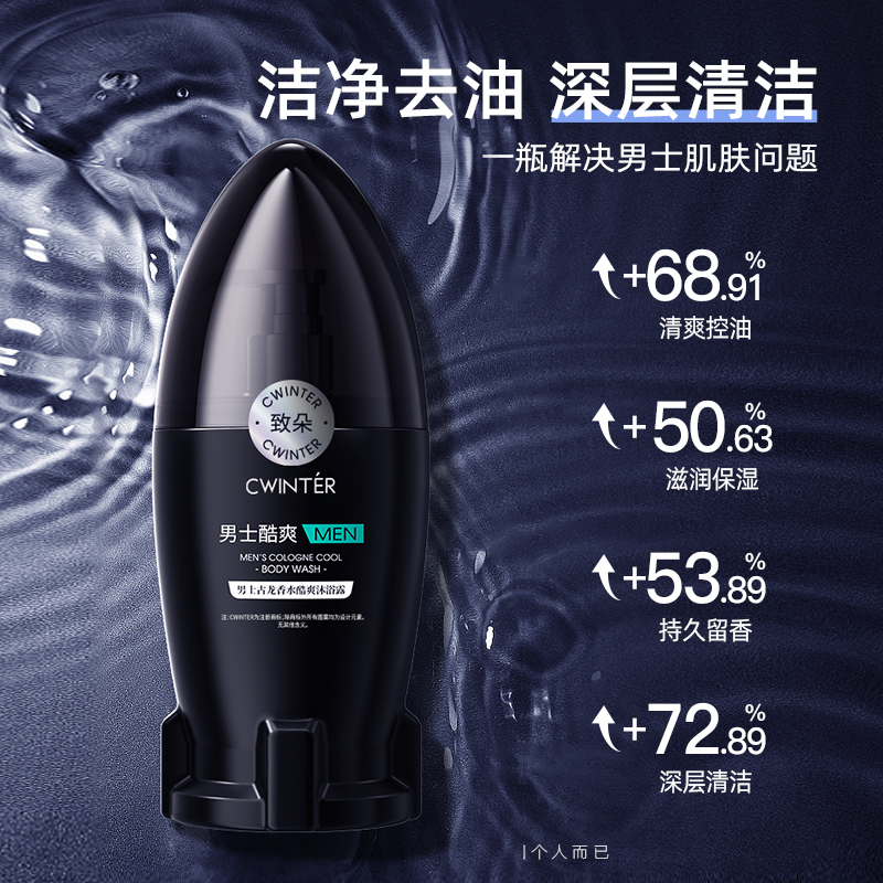 男士古龙香水酷爽沐浴露