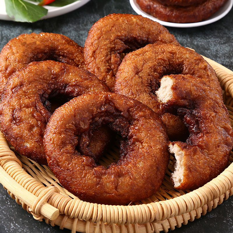 荞麦面油圈甘肃民间西北地方特色小吃休闲烧饼手工传统零食糕点