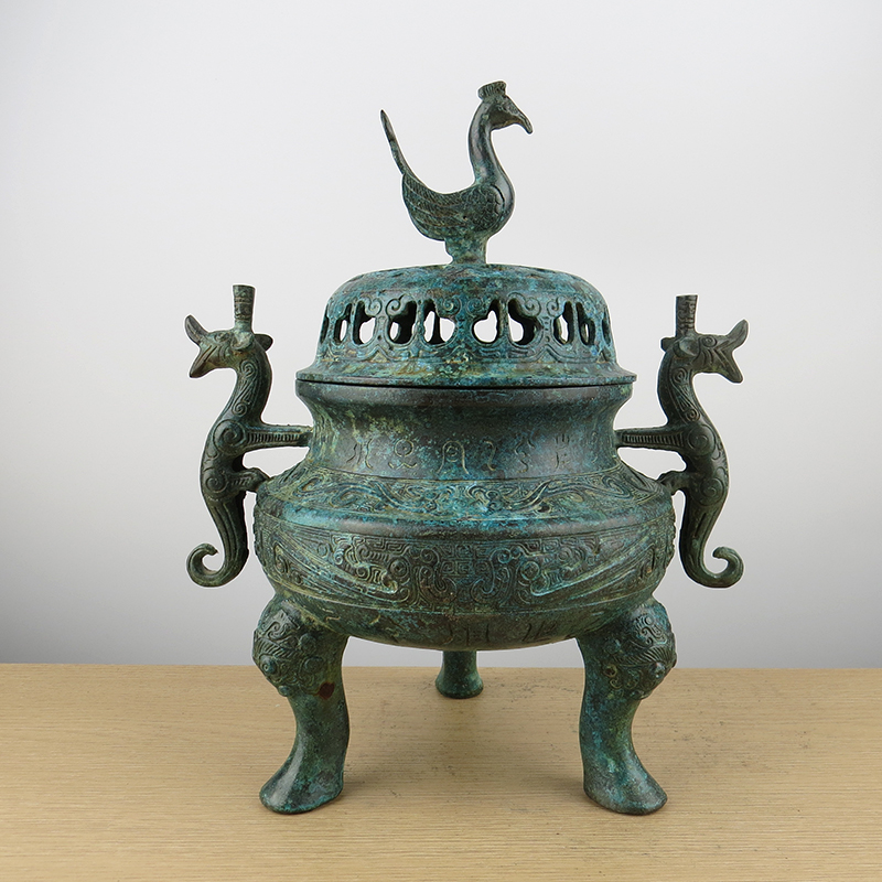【熏香炉】茶桌博古架办公桌铜装饰