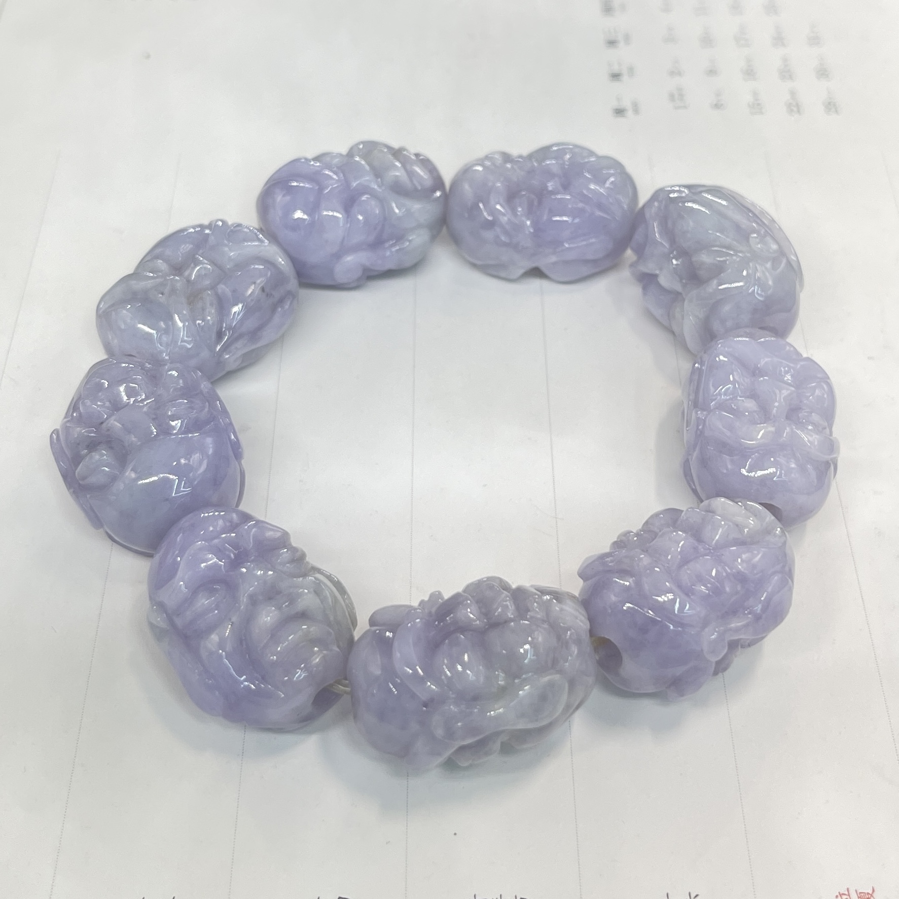JMA26-60 天然翡翠缅甸A货 翡翠手串9颗