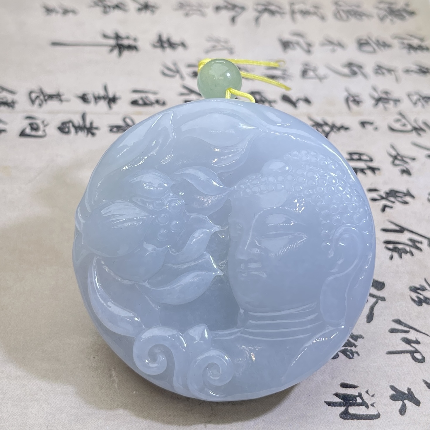 JMB24-201  天然缅甸A货翡翠  花开见佛