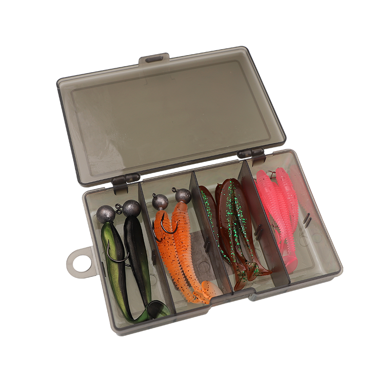 钓迷路亚饵铅头钩套装t尾软饵软虫T尾鱼假饵单尾鲈鱼鳜鱼翘嘴卷尾