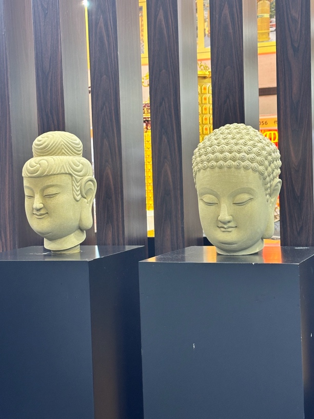 新中式佛首摆件禅意装饰玄关走廊工艺品佛像