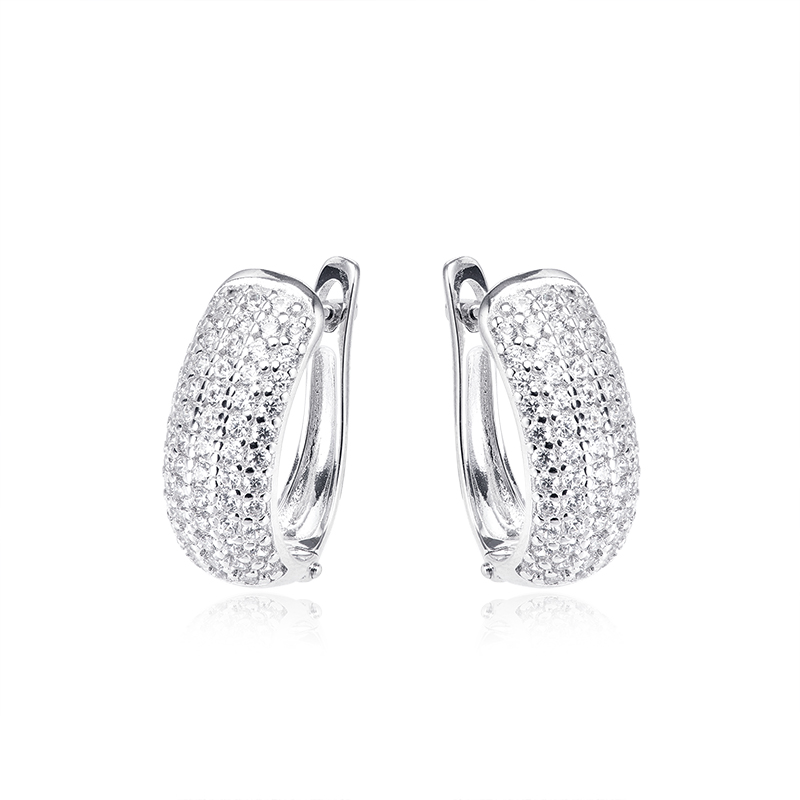 925银合成锆石耳饰 S925银璀璨星河耳趴 AE50-8761 百搭气质简约